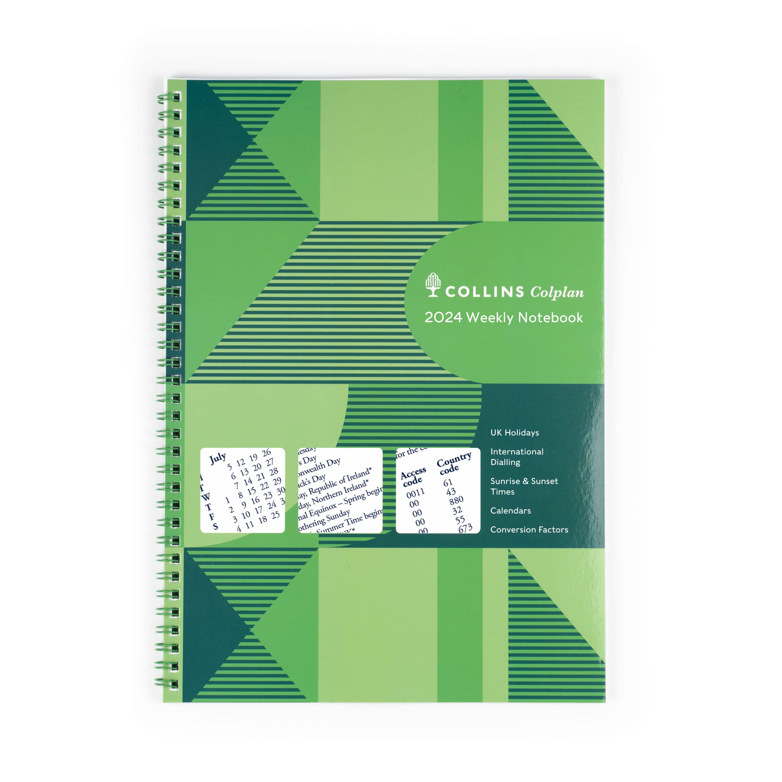 Collins Colplan 2024 Diary A4 Weekly Notebook - Business Planner and Organiser - January to December 2024 Diary - Weekly - Green - 62-24