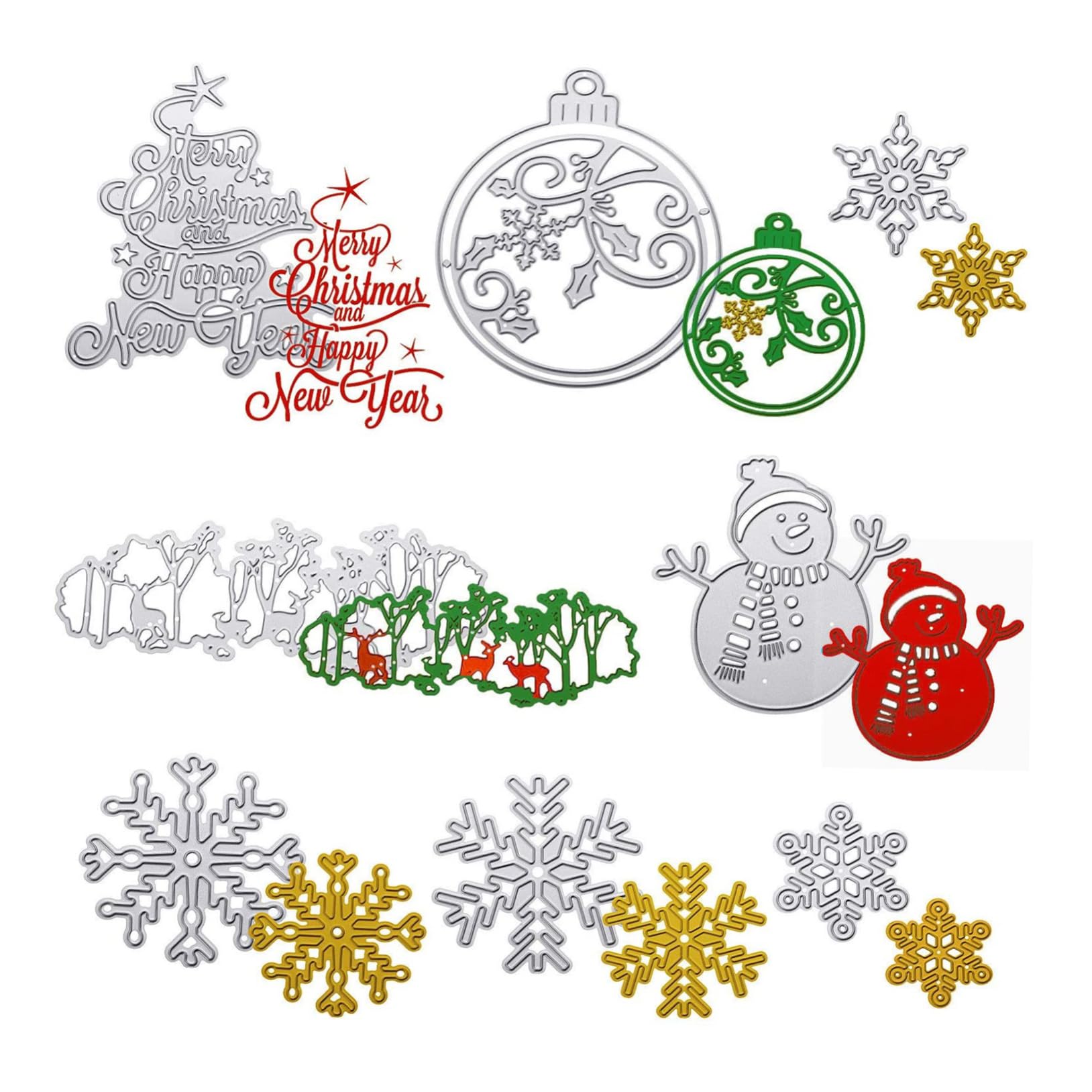 ABOOFAN 24 Piezas De Troqueles Navideños Máquina Troqueladora De Papel Plantillas Navideñas Plantillas Huecas Para Pintar Plantillas De Letras Troqueles De Corte Plantilla Manual