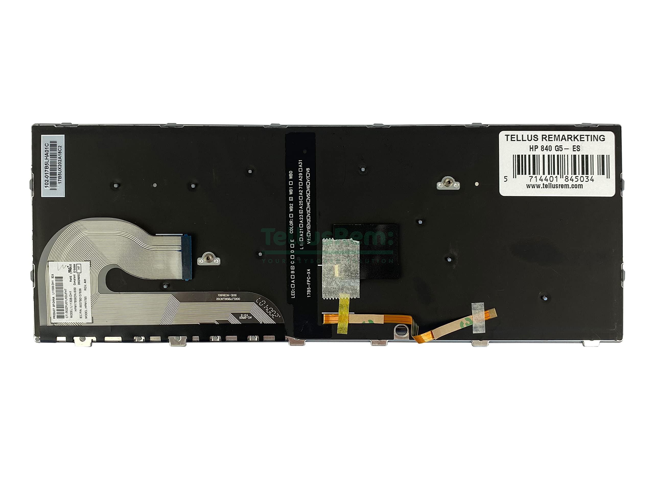Teclado de respuesto Español retroiluminado para HP 840 G5, 840 G6, 745 G5, 745 G6, ZBook 14u G5, 14u G6