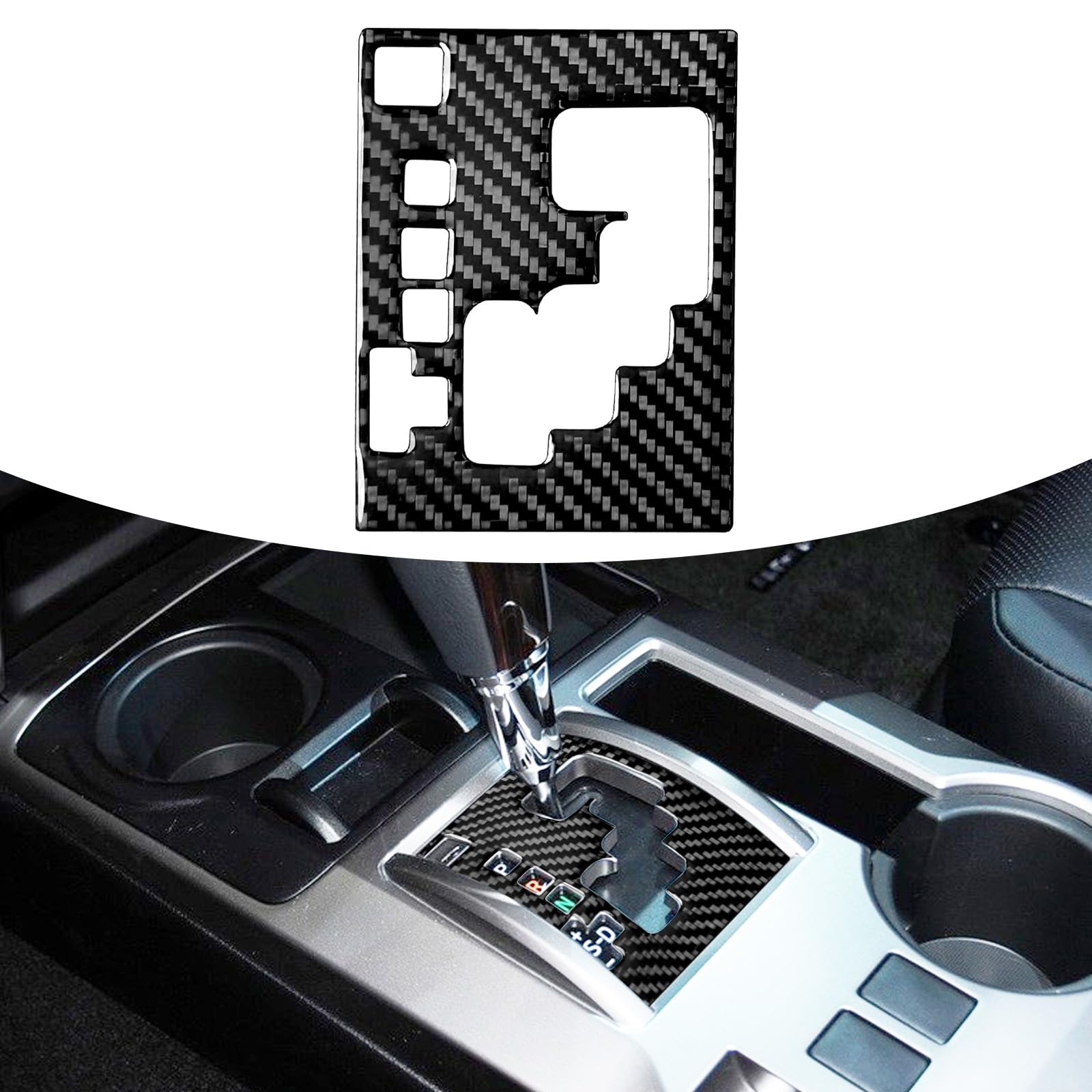 Agulier Compatible with Center Console Gear Shift Panel Trim Cover Protection Frame Sticker Interior Accessories Decoration for Toyota 4Runner 2010-2020 (Black)