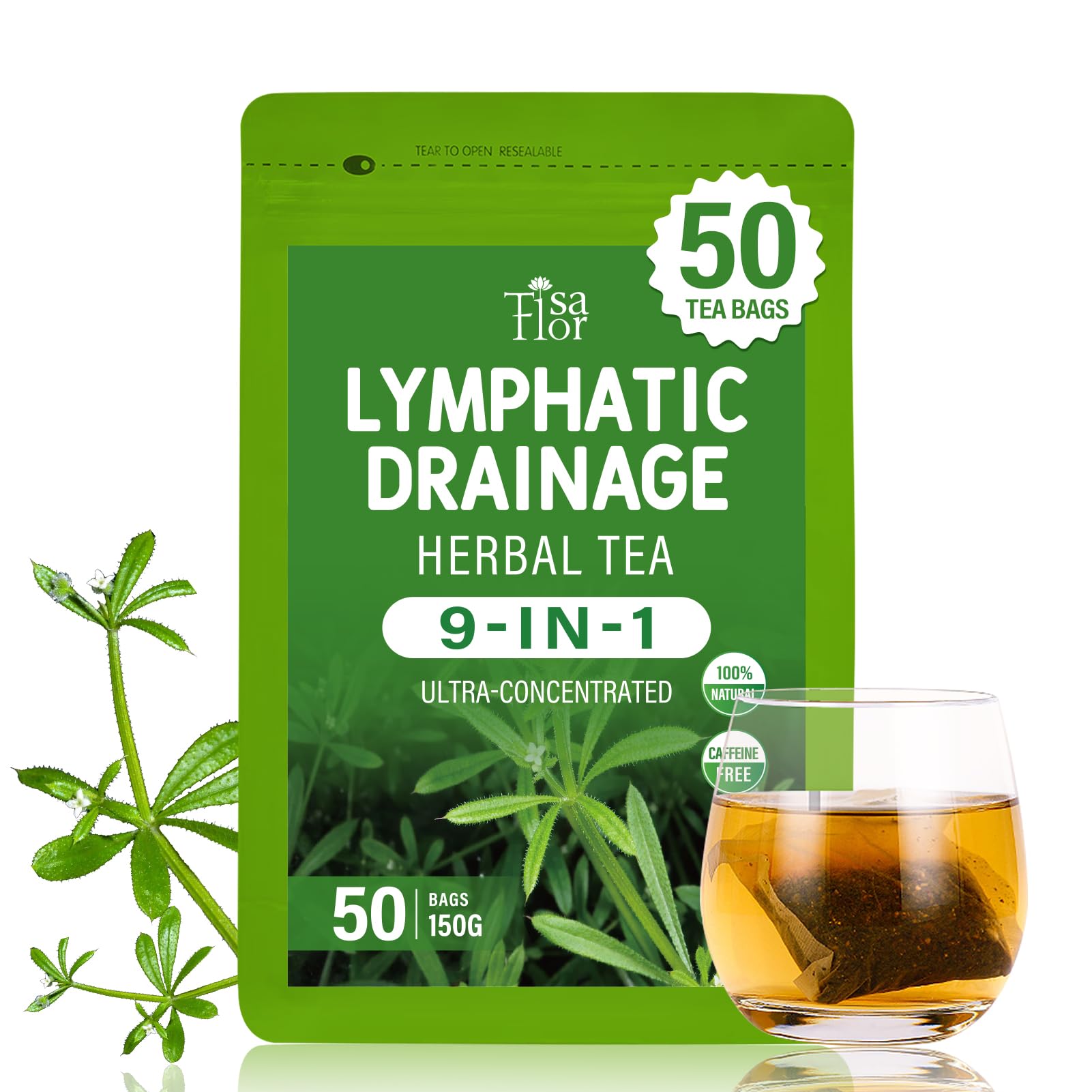 Amazon.com: TisaFlor Cleavers Lymphatic Drainage Tea Bags for