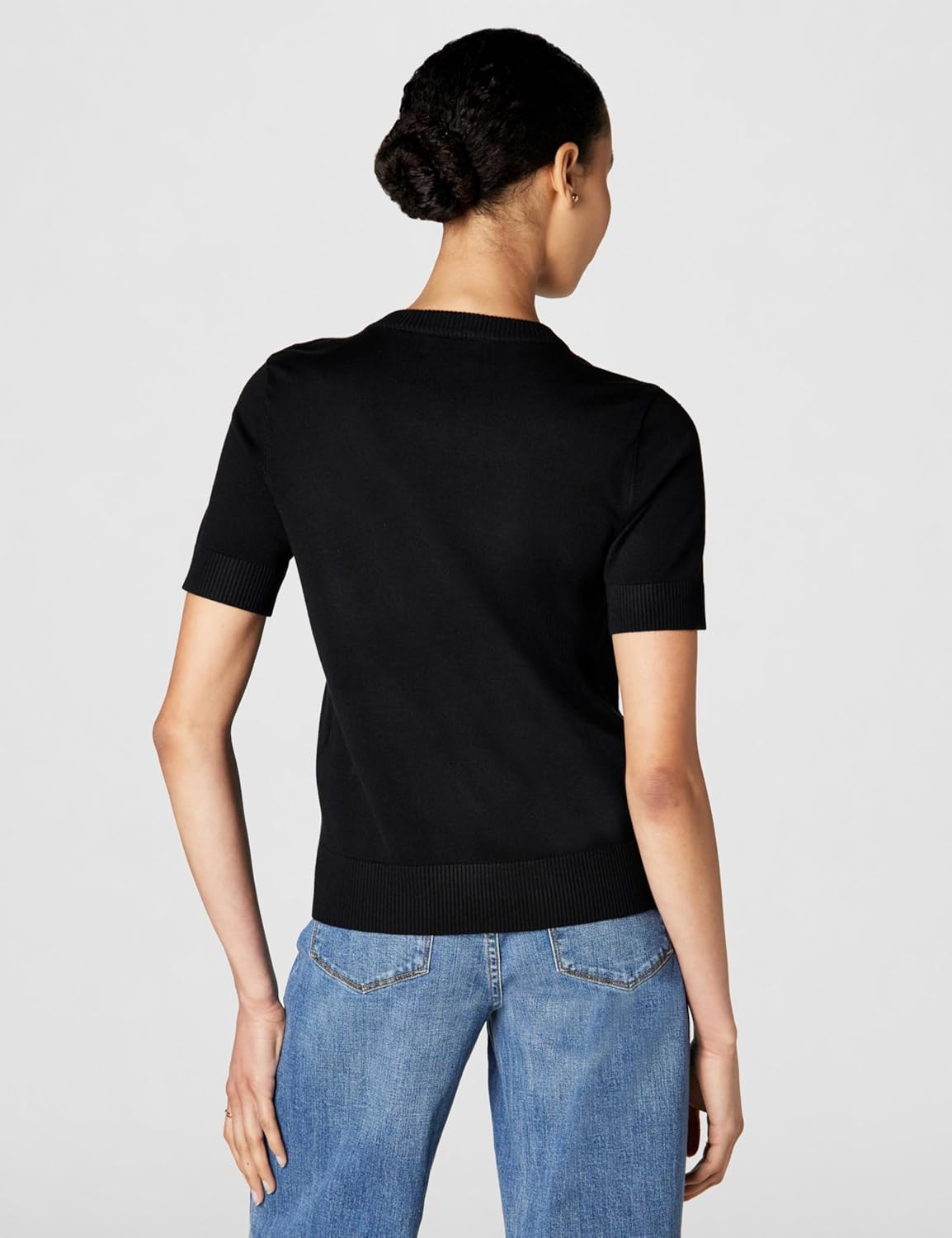 Karl Lagerfeld Women's Karl Choupette Logo Short Sleeve Whimsy Sweater