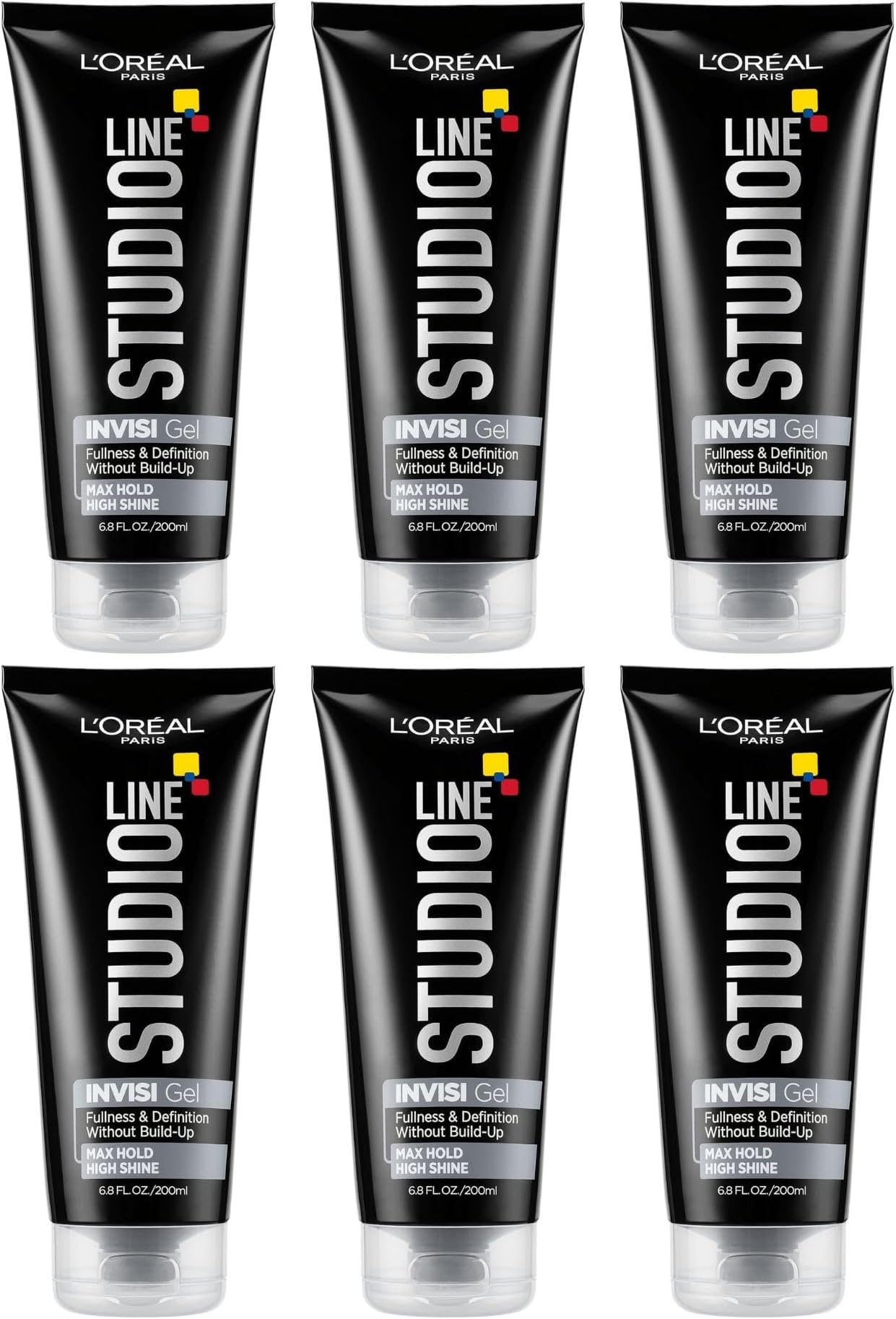 L’Oréal Paris L'Oreal Studio Line INVISI Gel, Strong Hold 6.80 oz (Packs of 6)