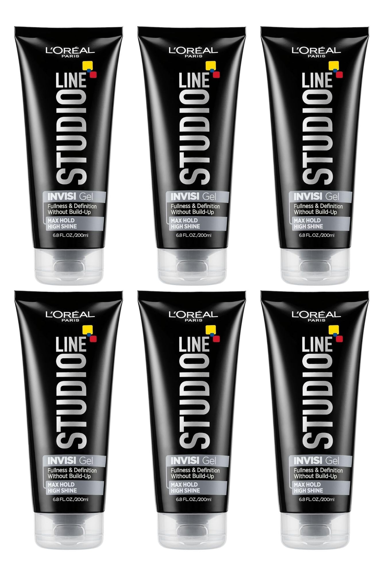 L’Oréal Paris L'Oreal Studio Line INVISI Gel, Strong Hold 6.80 oz (Packs of 6)