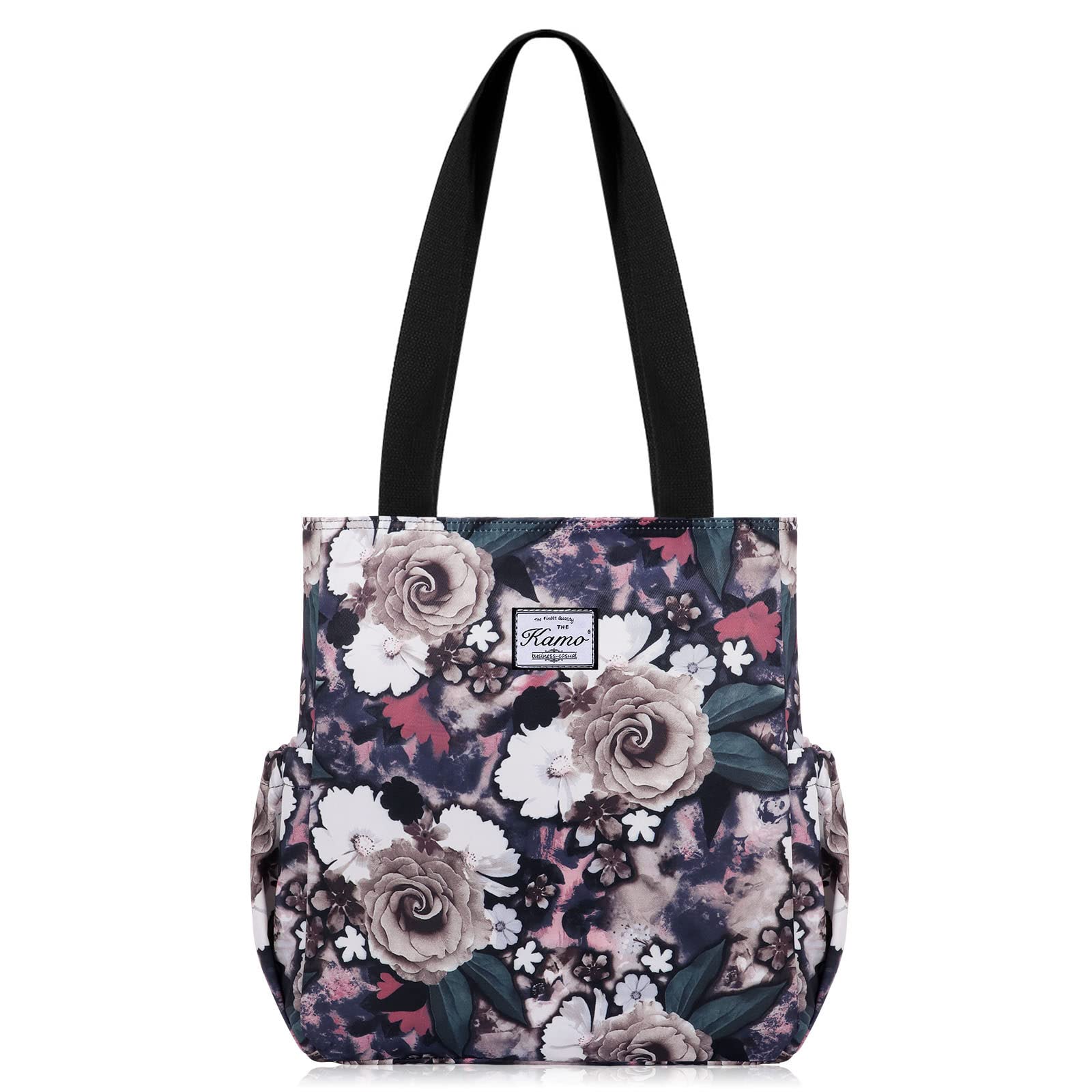 KAMO Floral Tote Bag - Waterproof Lightweight Handbags Travel Shoulder Bag for Hiking Yoga Gym Swimming Travel Beach