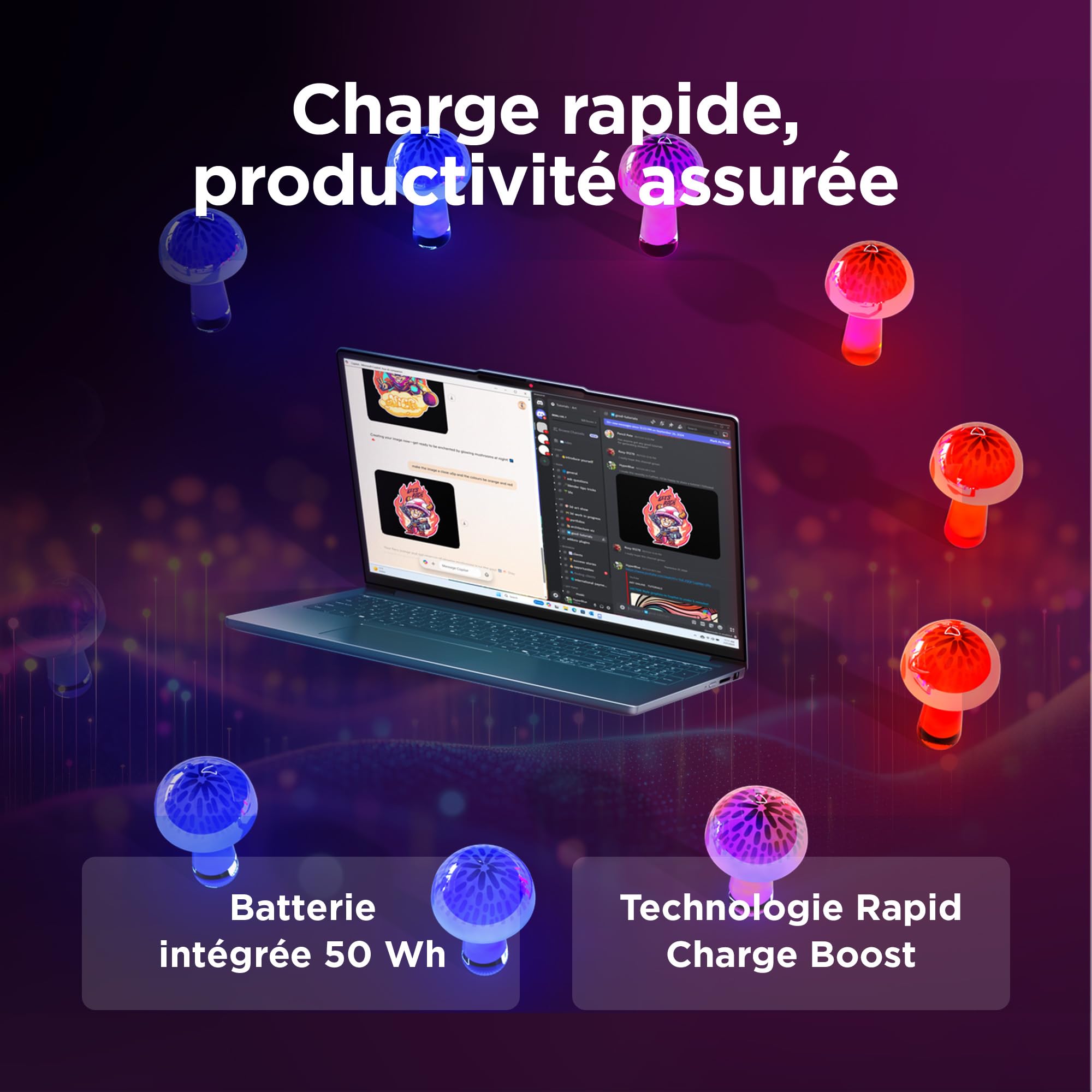 Lenovo IdeaPad Slim 3 16IRH10 - Ordinateur Portable 16'' WUXGA (Intel Core i7-13620H, RAM 16Go, SSD 1To, Intel UHD Graphique, Windows 11 Home) Clavier AZERTY Français - Bleu