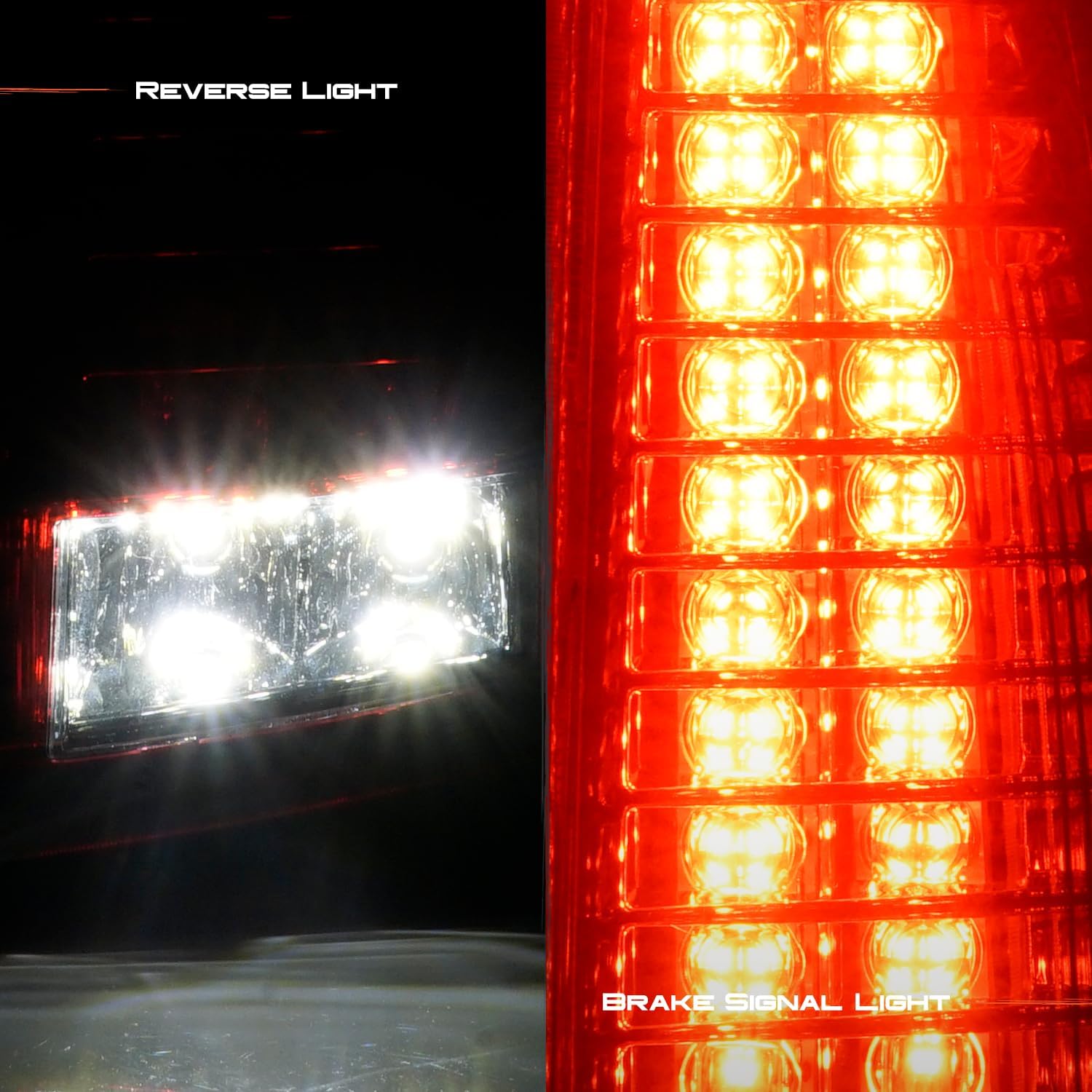 AKKON - Fits 2008-2013 Cadillac CTS Sedan 4Door Chrome Red Tail Light Passenger Right Side w/LED Running Reverse Lamp