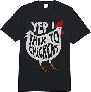 Yep I Talk to Chickens Shirt | Cute Chicken Buffs Tee Gift Comfort Colors Adult Heavyweight T-Shirt