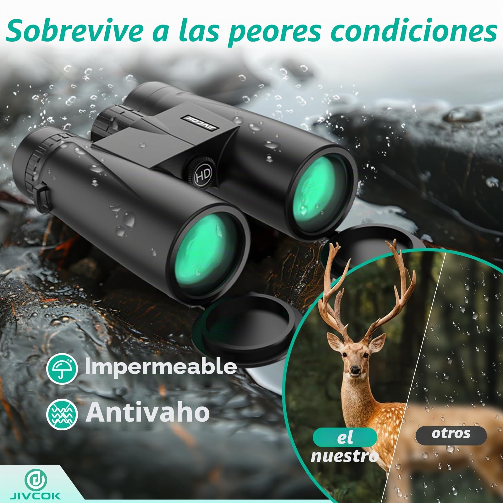 Prismáticos de 30 x 52 pulgadas para adultos, prismáticos HD de alta potencia con adaptador de teléfono y trípode, telescopio impermeable y de visión grande para observación de aves, caza, observación
