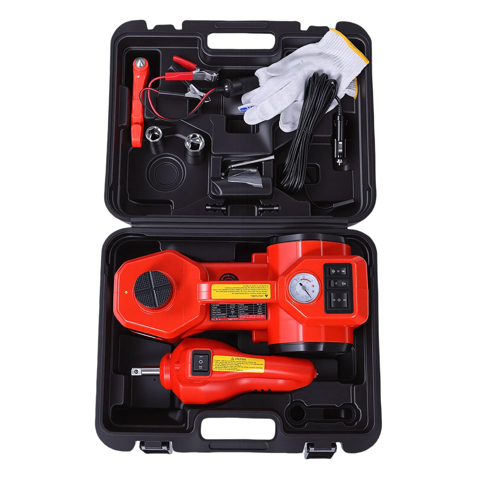 Keenso Macaco para Carro Elétrico, Conjunto de Macaco Hidráulico para Carro de 12 V e 5