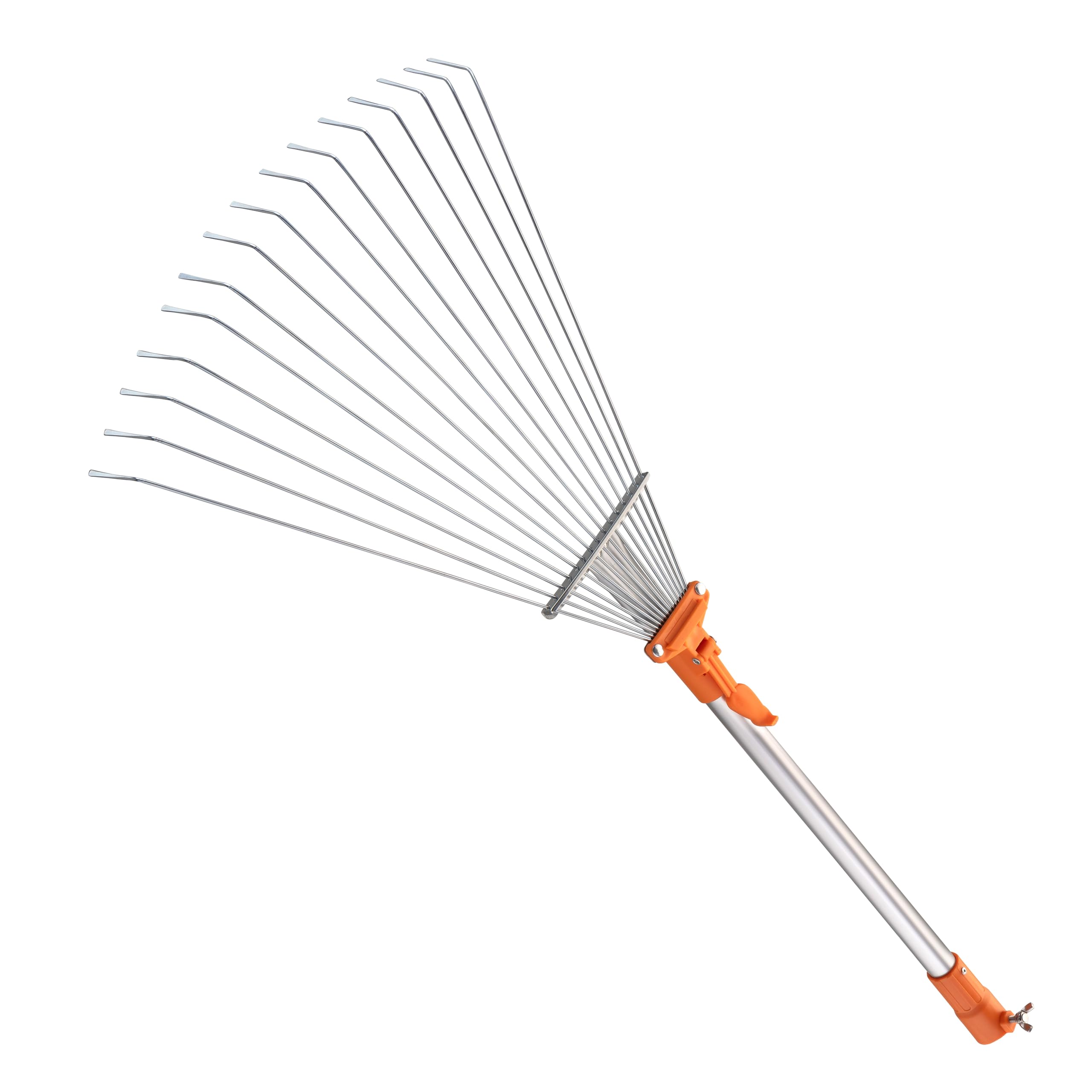 Roof Metal Leaf Rake Attachment // Collapsible Roof Rake for Leaves and Pines Fits All Extension Poles with Acme Thread // Collapsible Raker Tool for Gardening and Lawns (Pole Sold Separately)