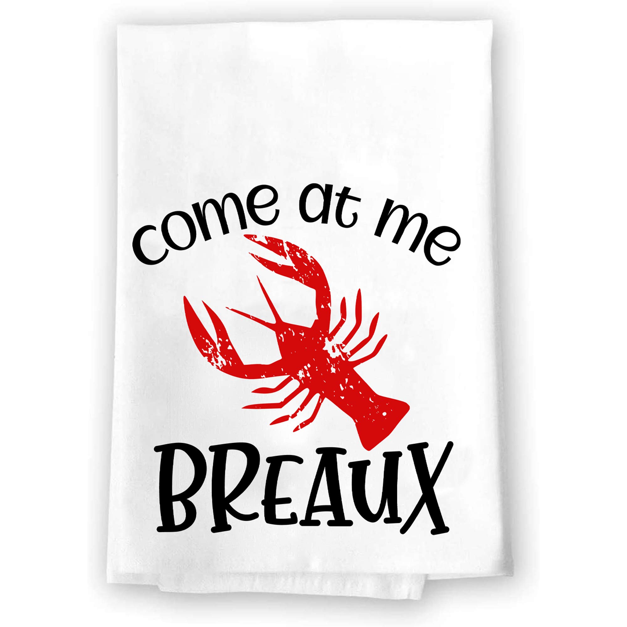 Funny Novelty Bath Hand Towels | Crawdad | Cajun Crawfish Bayou Summer Southern Decor | Hilarious Adult Crude Humor Home House Warming Wedding Gift Present