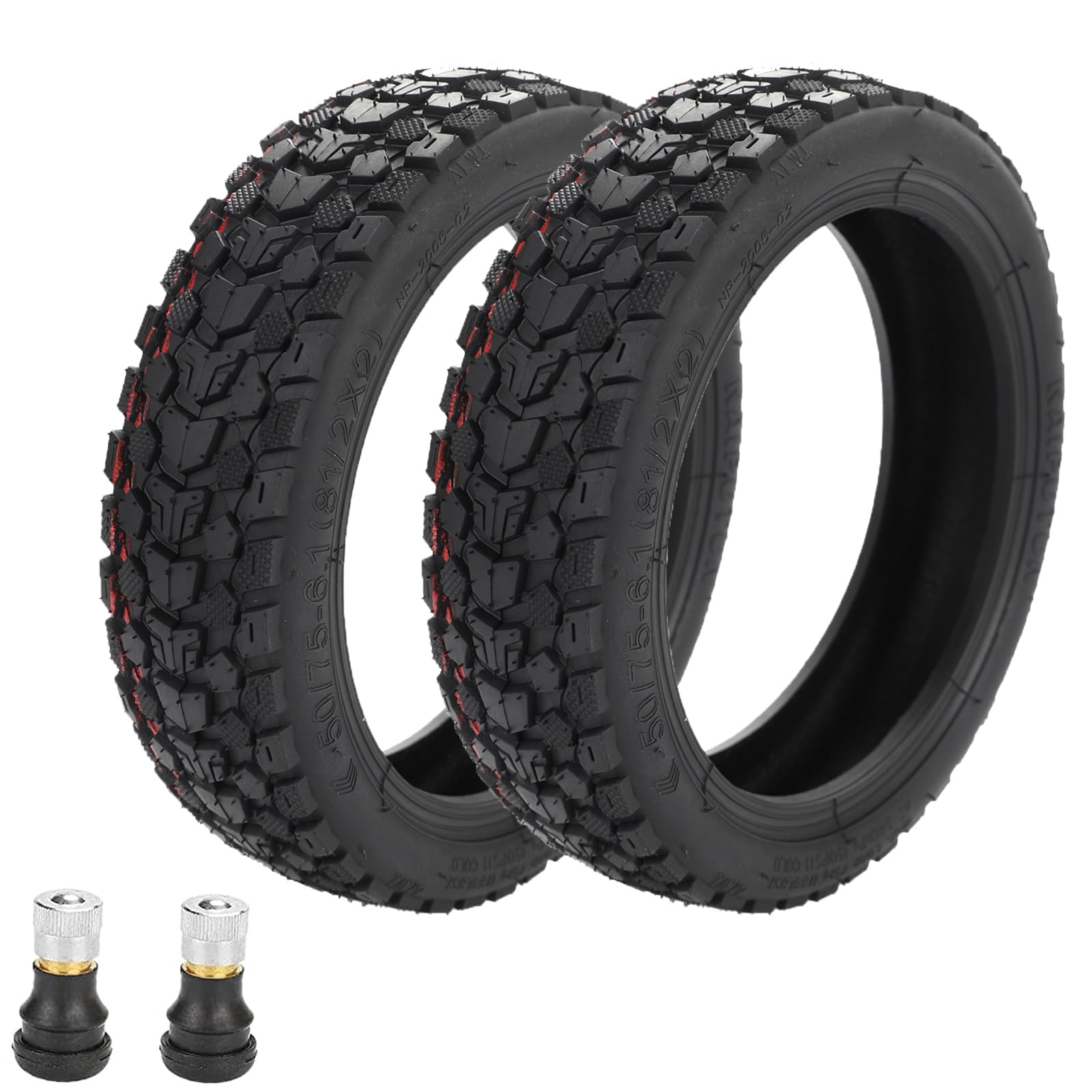 CERFFOOL 8.5 Inch 50/75-6.1 (8 1/2 x 2) All-Terrain Vacuum Tire for Xiaomi M365/M365 Pro Tubeless Tire Non-Slip Replacement Wheel for Electric Scooters Accessories (2 Pieces)