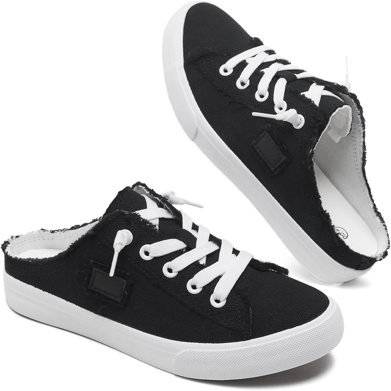 BENPAO Women's Slip-On Sneakers - Comfortable Canvas Mules