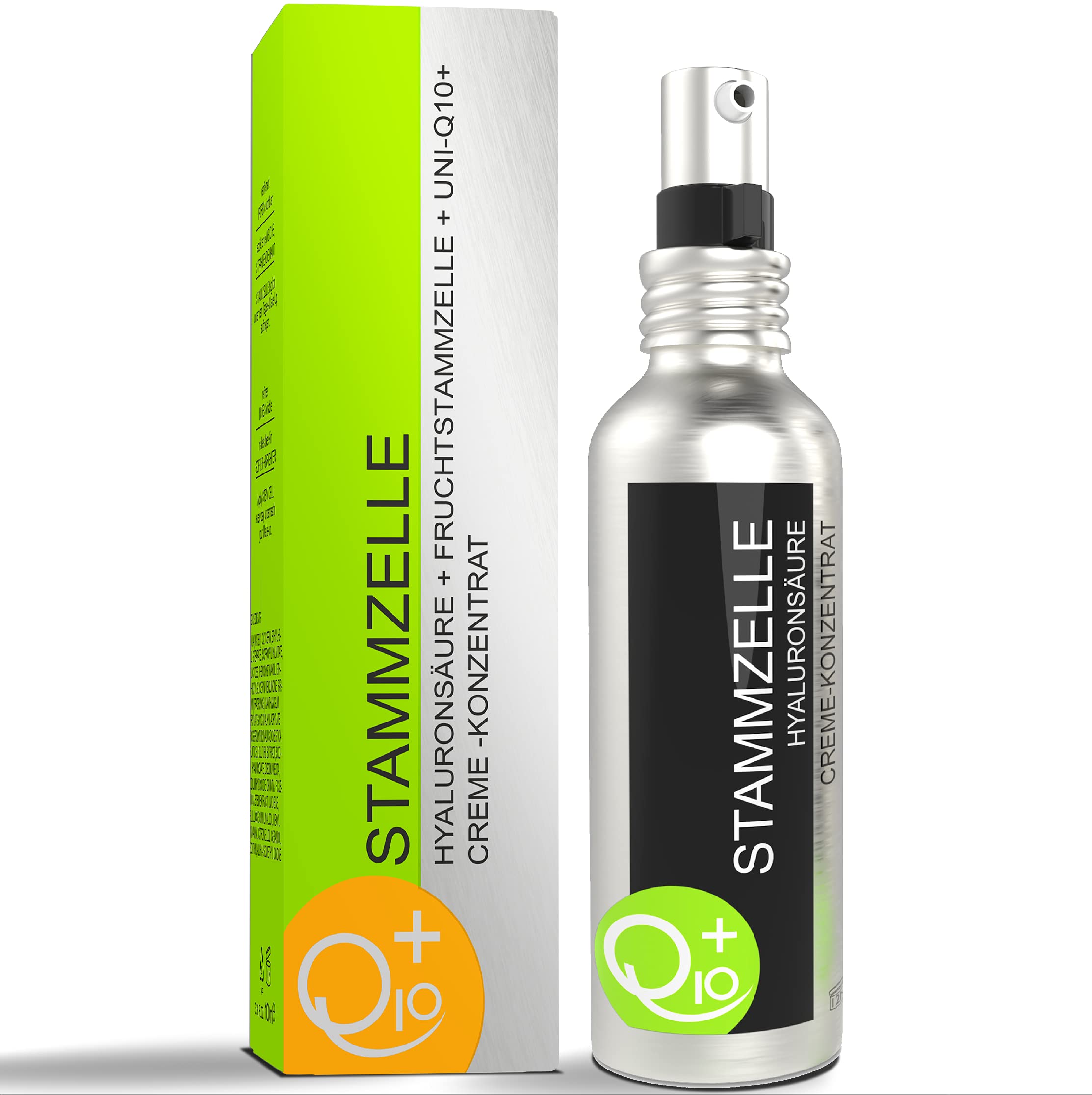 Vegane Hyaluron Feuchtigkeitscreme Gesicht mit Hyaluronsäure Hochdosiert, Zellschutz, Q10+, Made in Germany, 100 ml
