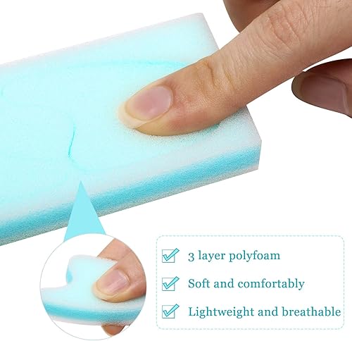 Miniatura 7 de Mudder 16 separadores de dedos de espuma para pies y mujeres, separadores de dedos de espuma de 3 capas para superponer mujeres y hombres, alivio