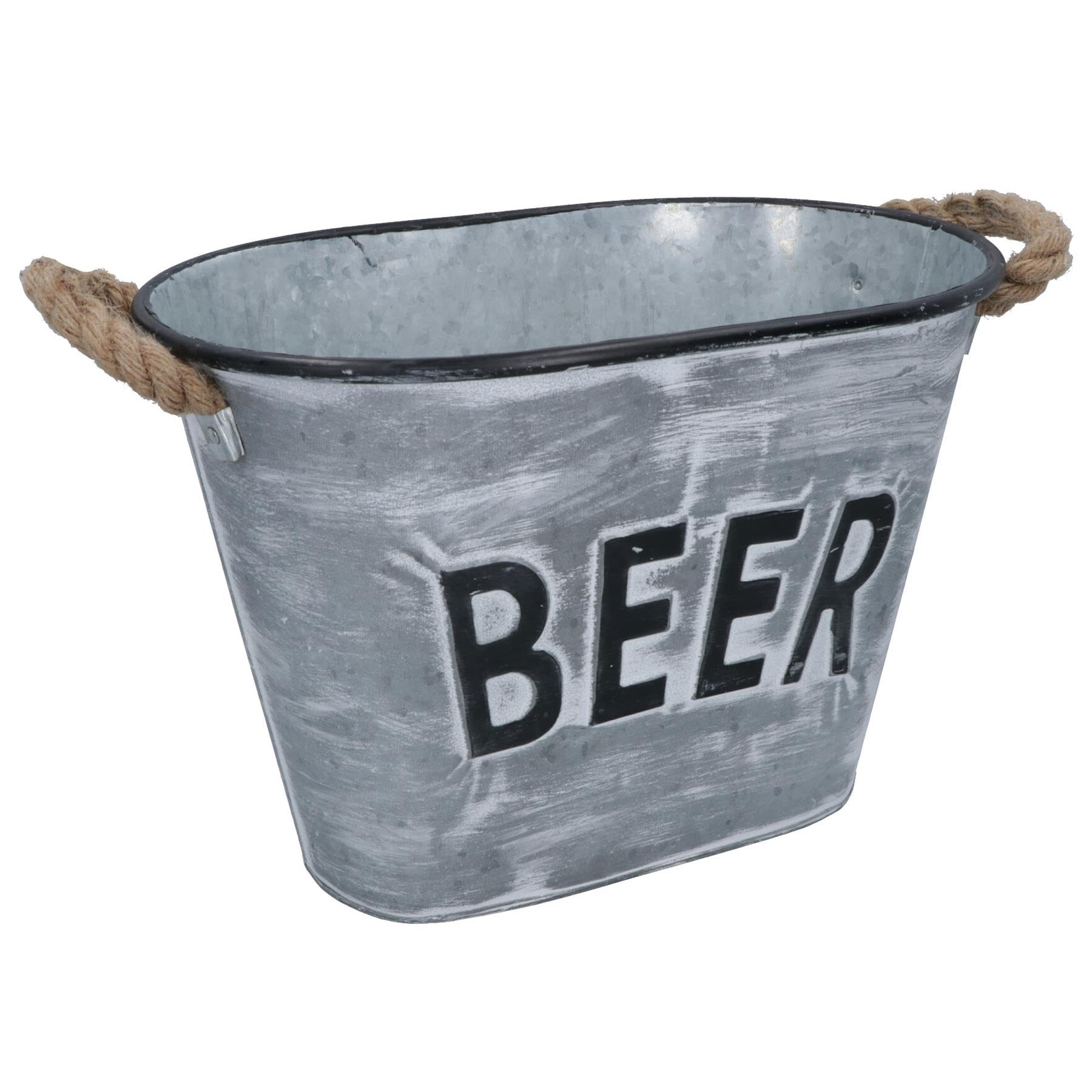 Cubo de metal para bebidas de cerveza, botella de vino, champán, hielo, cubo para fiesta, 2 unidades