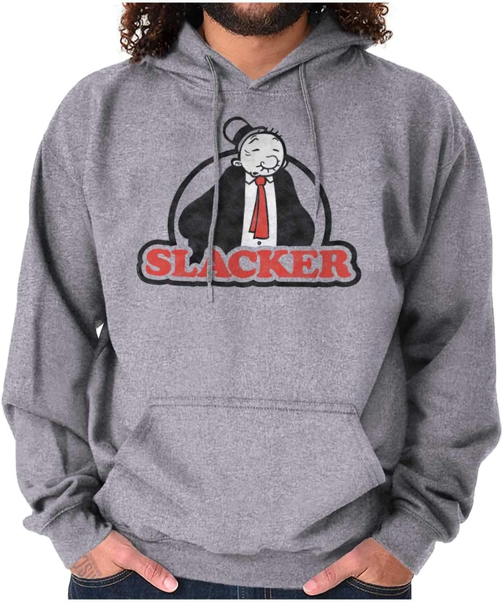 Brisco Brands Wimpy Slacker Popeye The Sailor Man Hoodie Sweatshirt Women Men