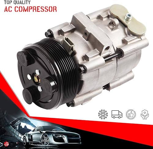 Miniatura 2 de cciyu Compresor de aire acondicionado compatible con Ford para F-150 para F-250 para F-350 4.6L 5.4L 6.0L 6.8L 2003-2007 Sustituye CO 35112C AC