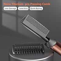 Vista 3 de LURA Nano Titanium Hot Comb for Wigs,250-500°F Electric Hot Combs for Black Women Hair,Pressing Combs for Black Hair,Professional Straightening