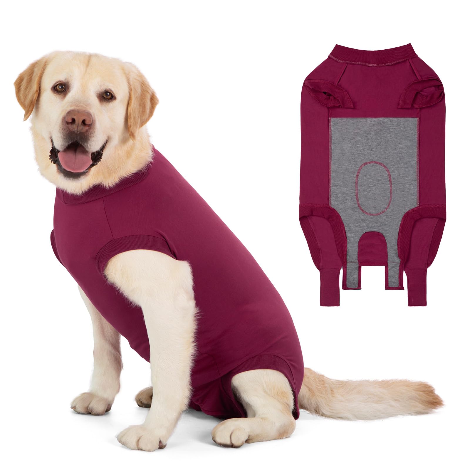 Body Post Operatorio Cane Femmina Maschio Tutina Post Operatoria Cane Tuta da Recupero Body per Cani dopo Sterilizzazione Fascia Addominale Post-operatoria Pigiama Vestito Chirurgico per Cani