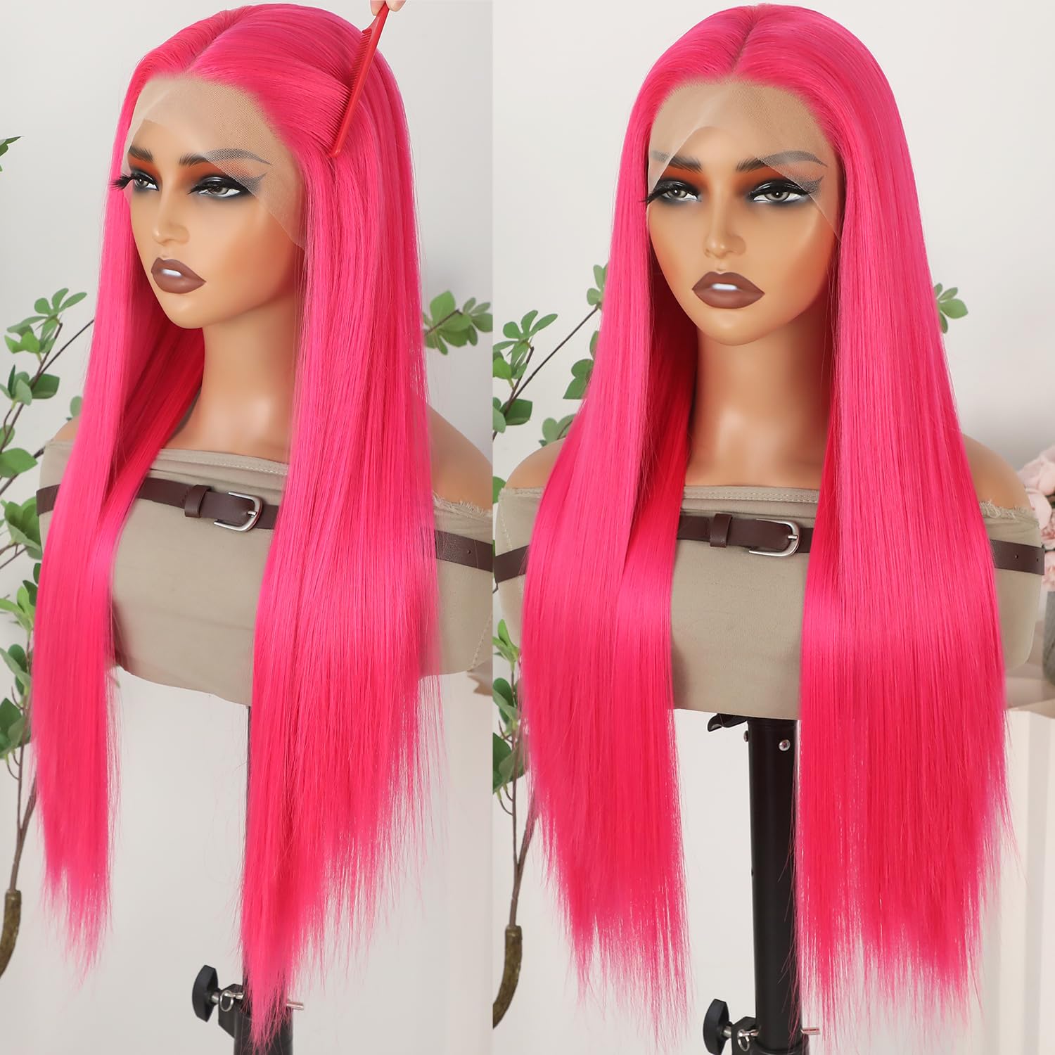 ? 24” PINK STRAIGHT LACE FRONT WIG? *NWT*

?? Amazon.com : JPIKAQIU 24 Inch Ice Pink Hair Synthetic Lace  main image 2