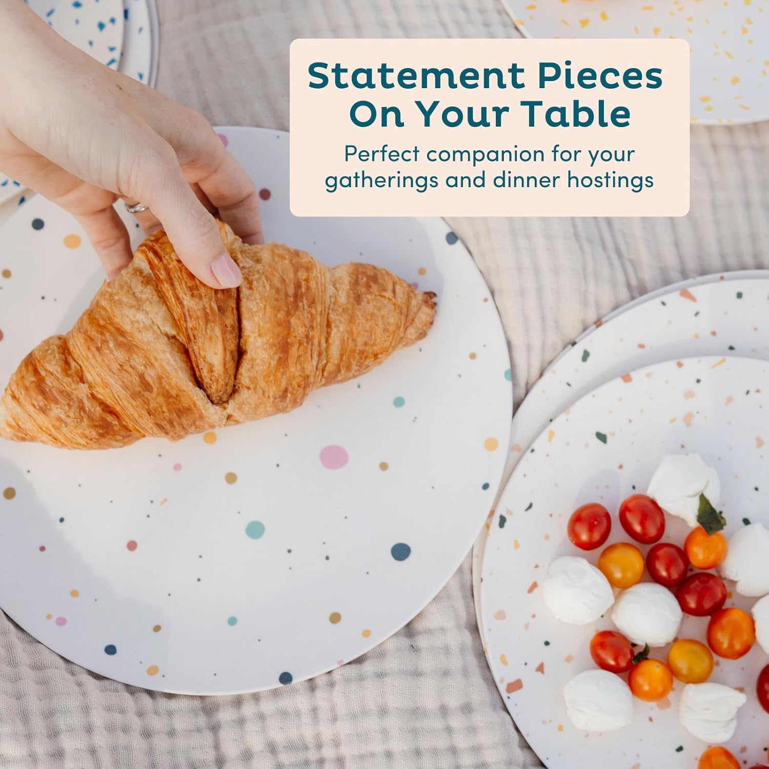 Nook Theory 4 Pack Reusable Bamboo Plates - Non-Toxic Toddler and Kids Plate, Dishwasher Safe, Not Microwavable Dinnerware (Pop 8") - Image 3