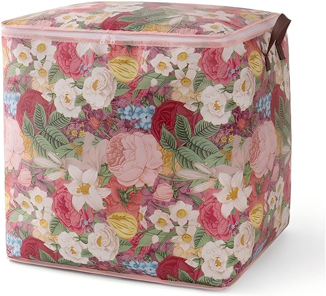 Closet Organizers and Storage Basket Bins Collapsible Organizer Storage Cube Box with Handles for Pantry, Shelves, Office, Bedroom Decorative 100L/17 * 15 * 17in