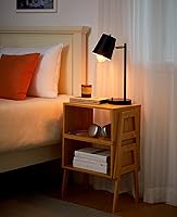 Vista 8 de Pipishell Bamboo Stackable End Tables, Wood Living Room Nightstand, Bedside Tables for Bedroom Storage, 2PCS