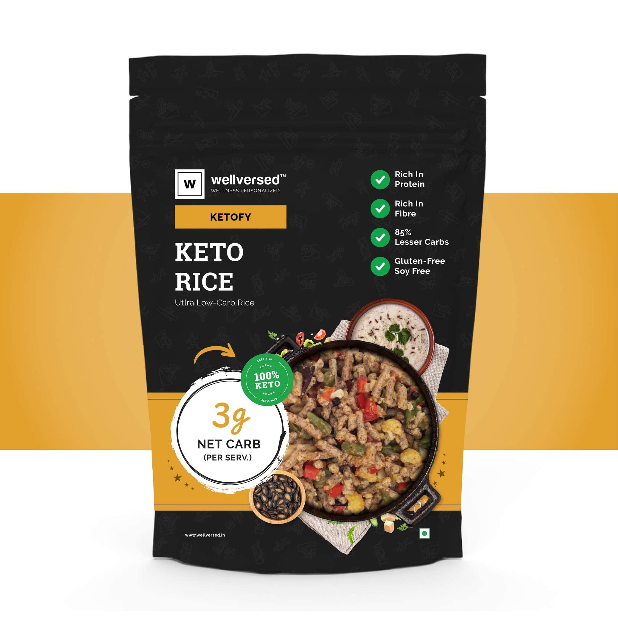 Buy Wellversed Ketofy Keto Rice (375g) Ultra Low Carb Extremely