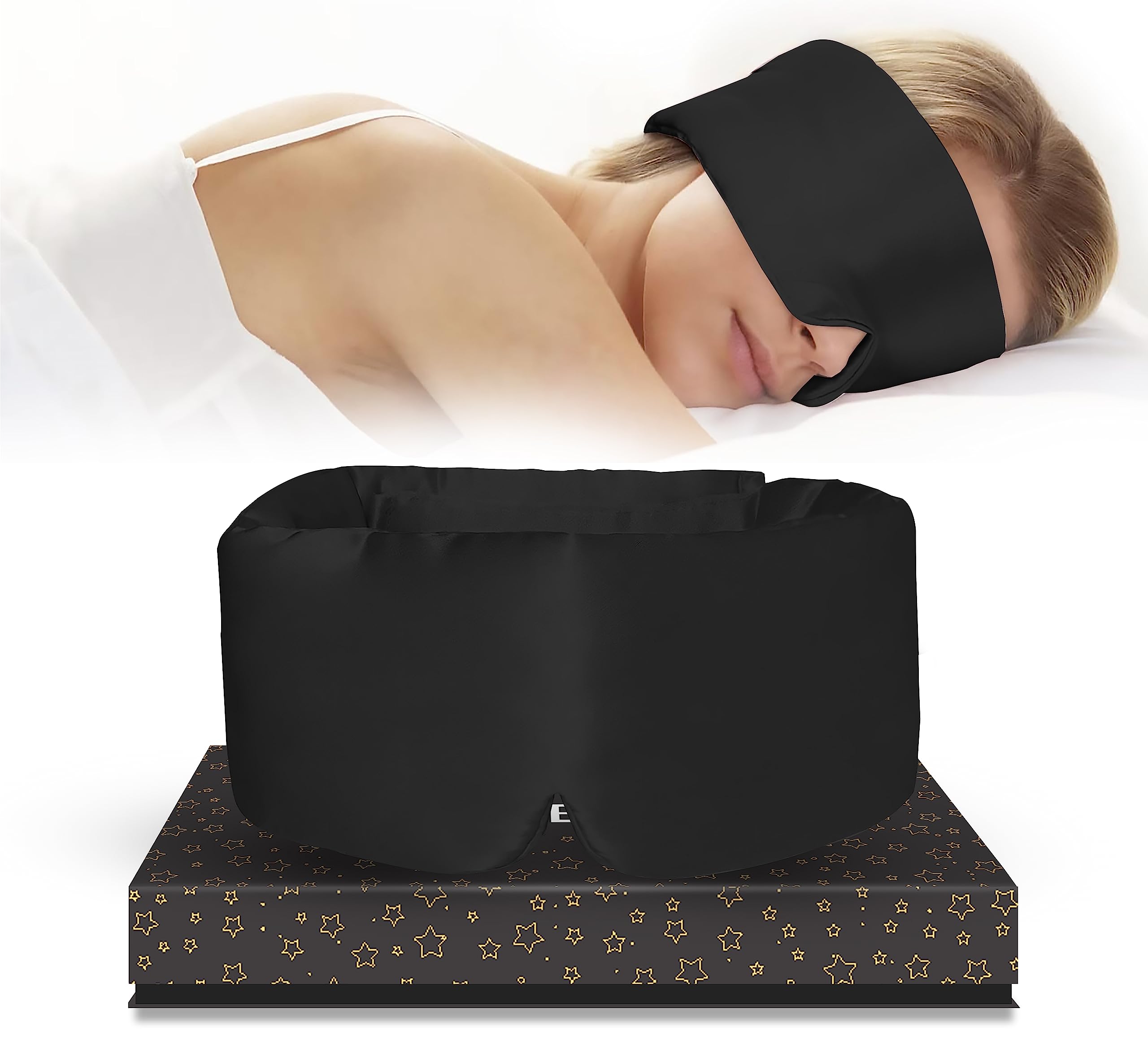 Friends of Meditation Sleep Mask | Eye Cover | Upgraded Velcro Design | Total Blackout | 100% Mulberry Silk | Night Eye Mask for Men Women | Blindfold | Eye Cover for Travel, Sleep & Yoga (Black) (B07PZ1RTDT) Amazon Price History, Amazon Price Tracker