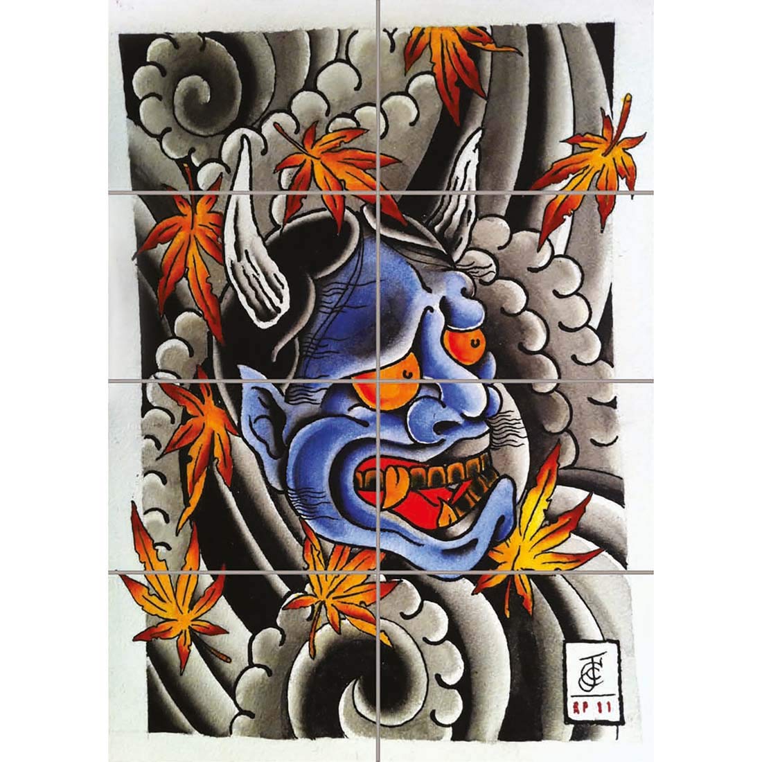 経　tattoo poster 経 tattoo poster 義経千本桜より 平知盛-#TOMOMORI TAIRA- 大物