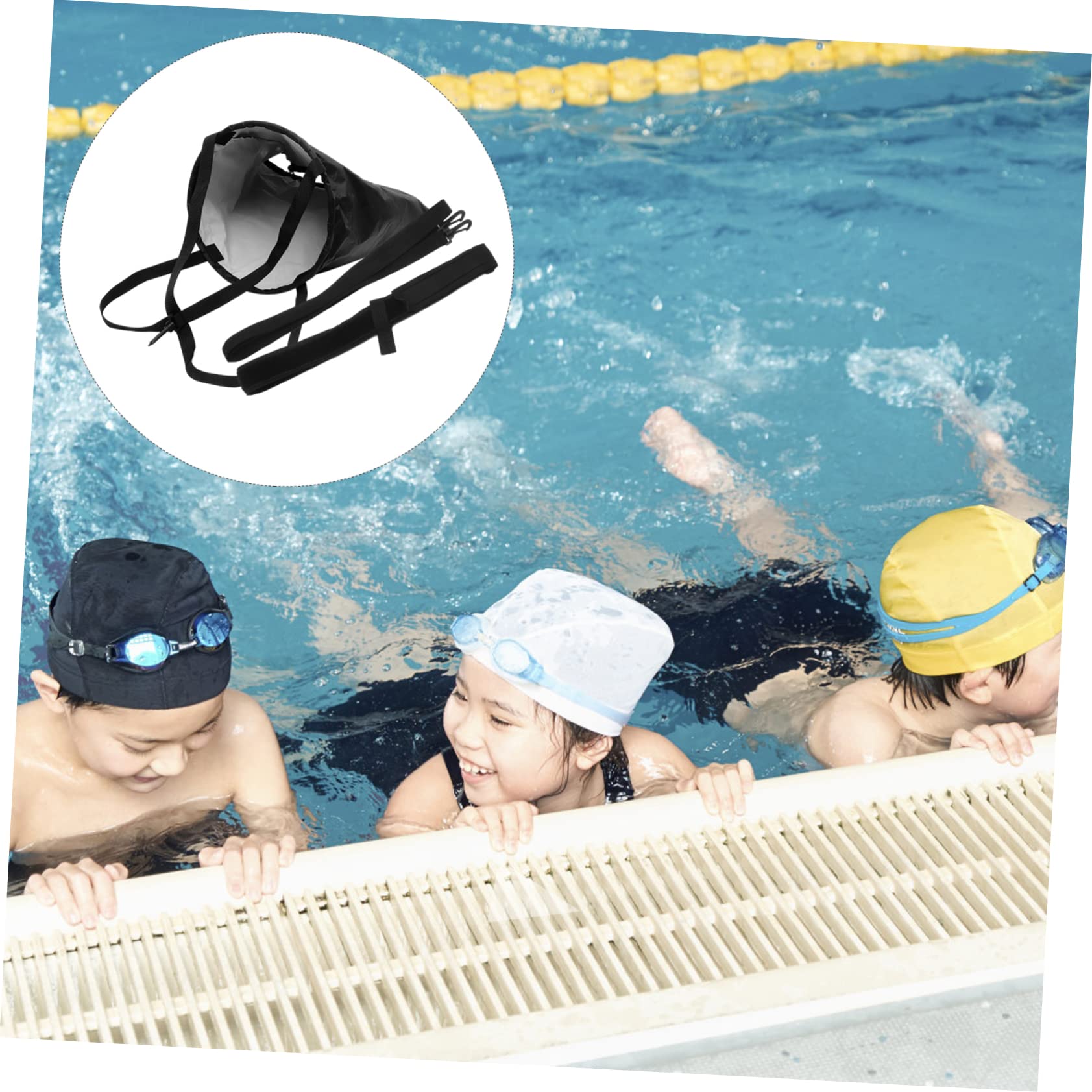 OSOLADY Swimming Training Parachute Kit Resistance Band for Adults Boys and Girls Freestyle Swimming Aid Speed Training Pool Exercise