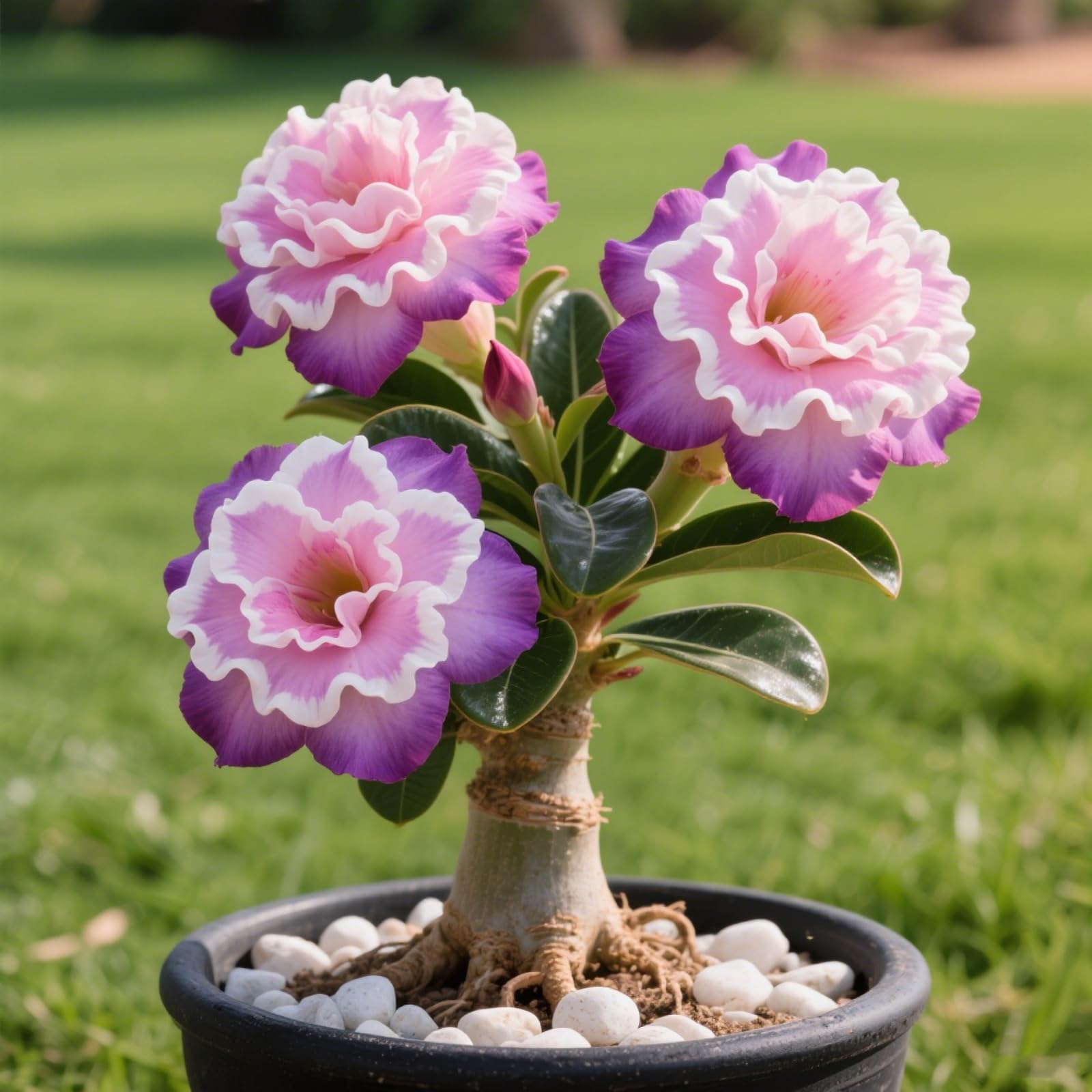 Desert Rose/Double-Flowered Desert Rose-Hardy Perennial,Desert Rose Plants UK, Excellent Display-F-1 Bulbs