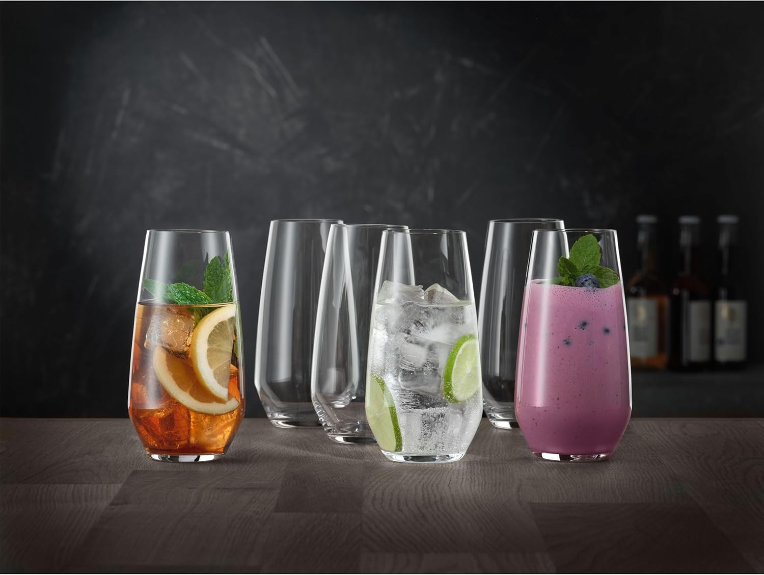 Spiegelau Authentis Casual 4800292 Glasses Set of 6 550 ml Long Drink Glasses Crystal Glass Tumblers Dishwasher Safe