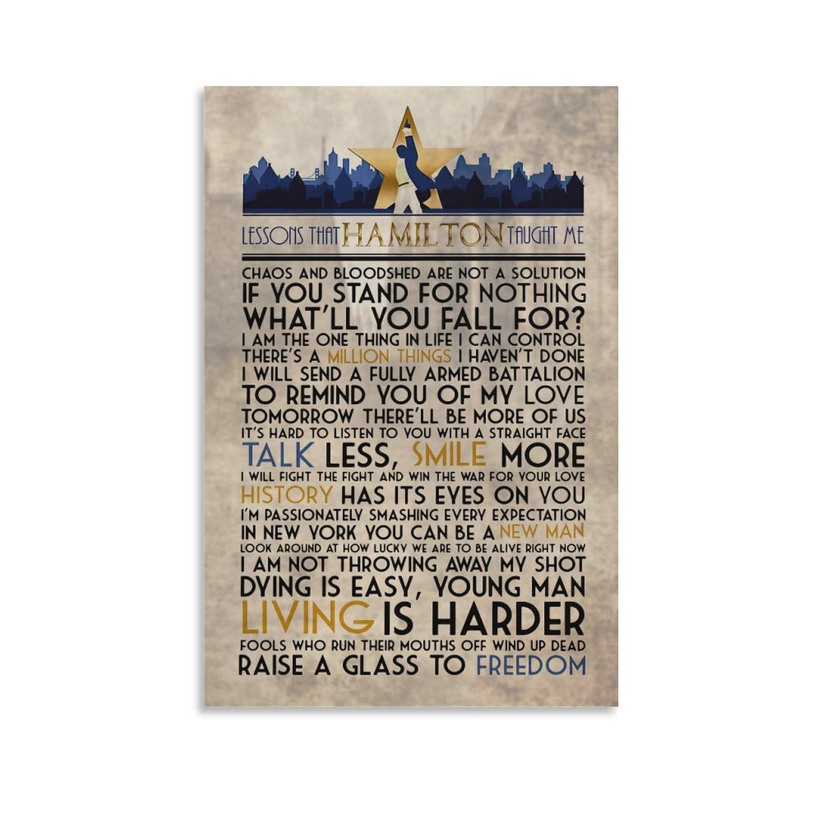Photo 1 of ARTJHCHYNB Hamilton Poster 16x24inch