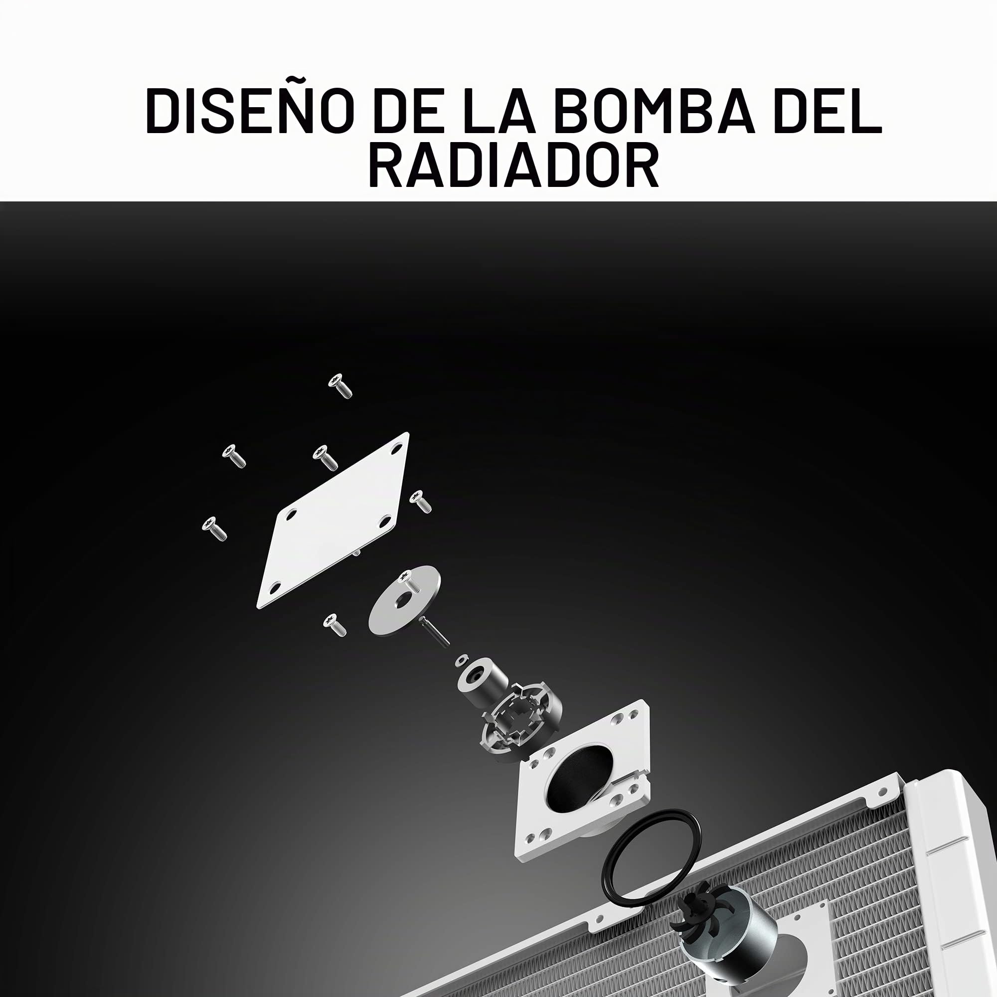 MSI MAG CORELIQUID 240R V2 White CPU Watercooling AIO Kit, cabezal de bloque de agua ARGB giratorio, bomba de radiador integrada, diseño de flujo dividido, mangueras antievaporación (AMD, Intel)