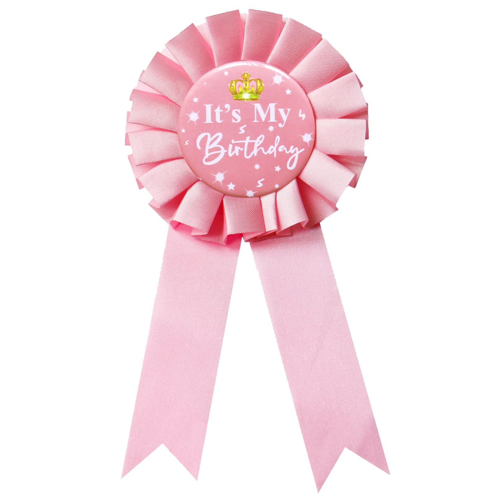 It's My Birthday Badge Pin Pink Birthday Ribbon Pin for Women and Men White &amp;Black Happy Birthday Brooch Pins Party Decorations Gifts