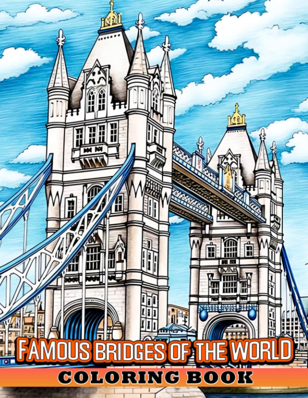 Famous Bridges of the World Coloring Book: Discover the Engineering Marvels that Span the Globe with this Coloring Book for Young Learners