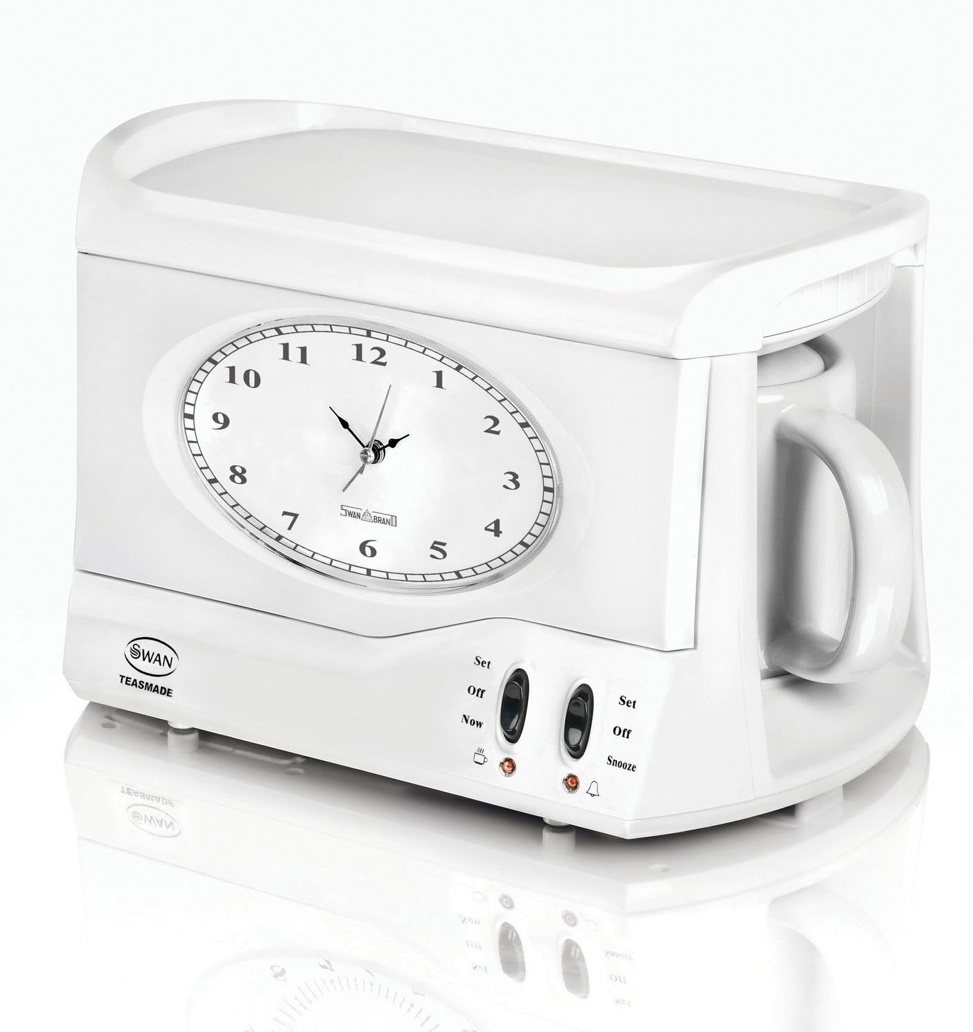 Swan Vintage Teasmade with Alarm Clock, 600 ml