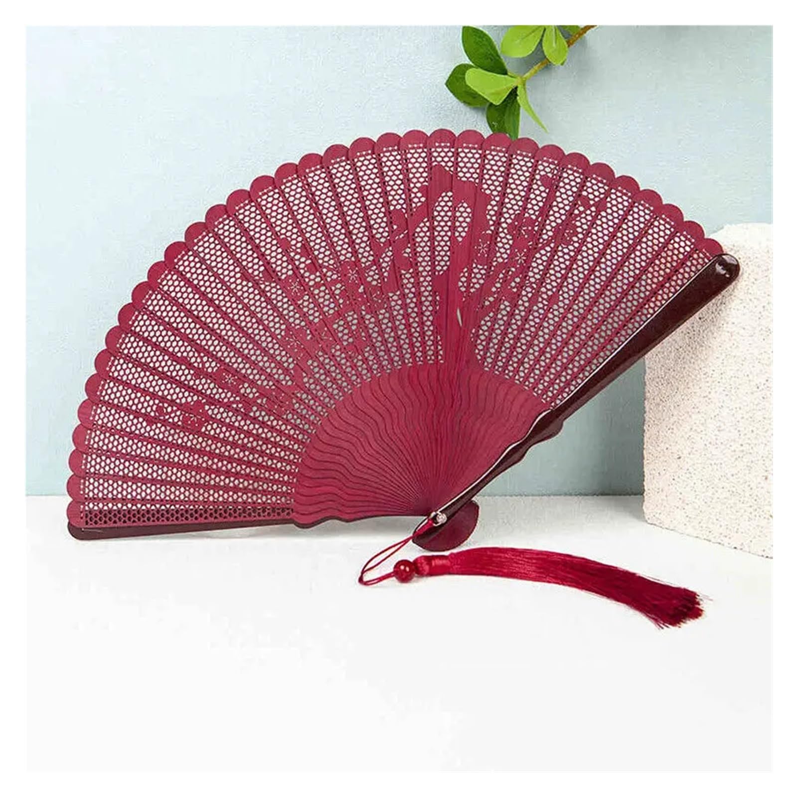 DYMKIE 1PC Folding Fan Hollowed-Out Hand Held Dance Fans Party Favor Gifts Women Photo Prop Tool Art Craft(6)