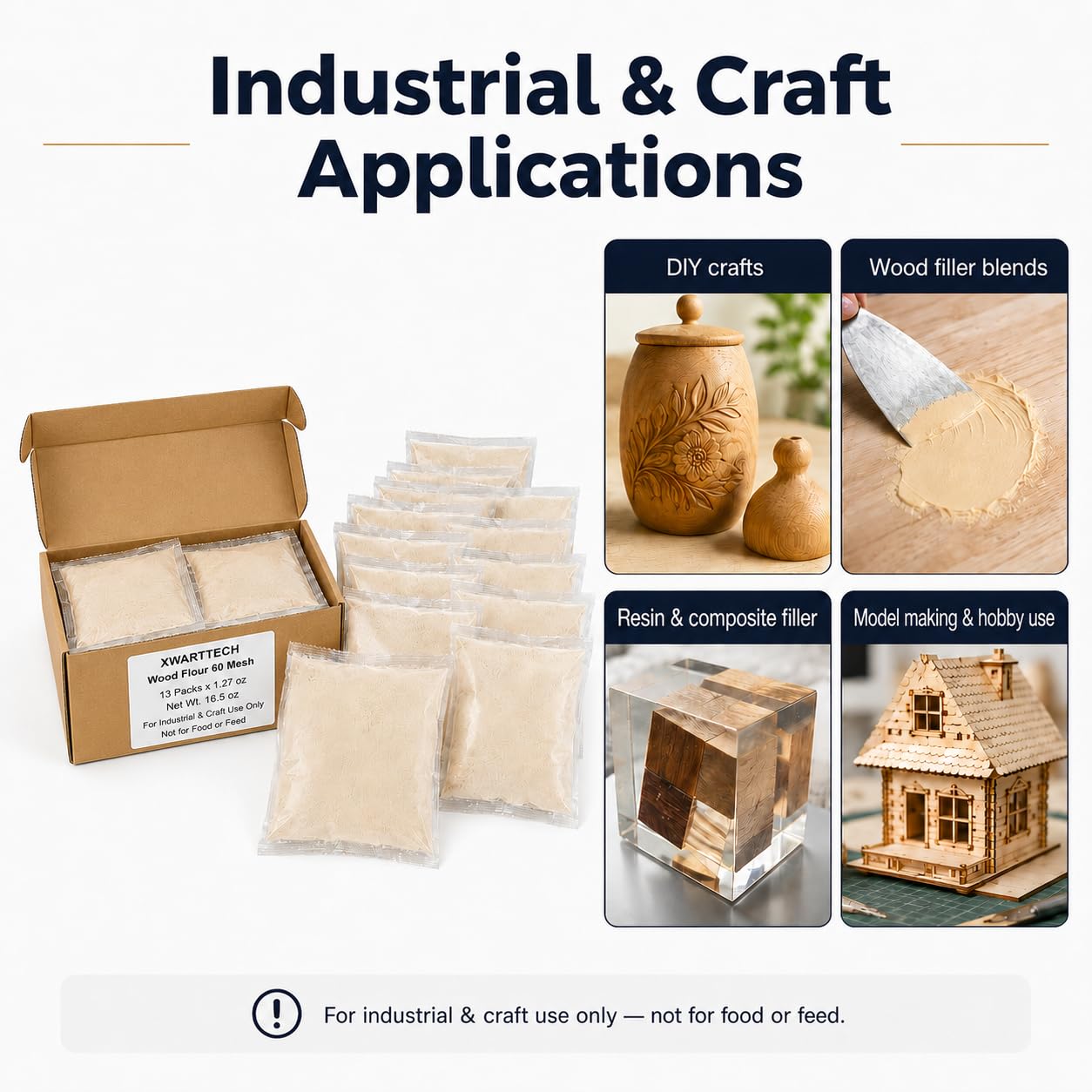 Fine Wood Flour - 16oz for Crafts & DIY -9
