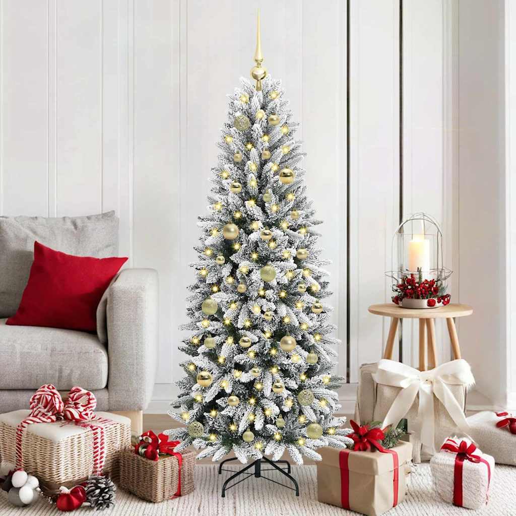 Árbol de Navidad artificial de 150 cm con luces led integradas para decoraciones modernas