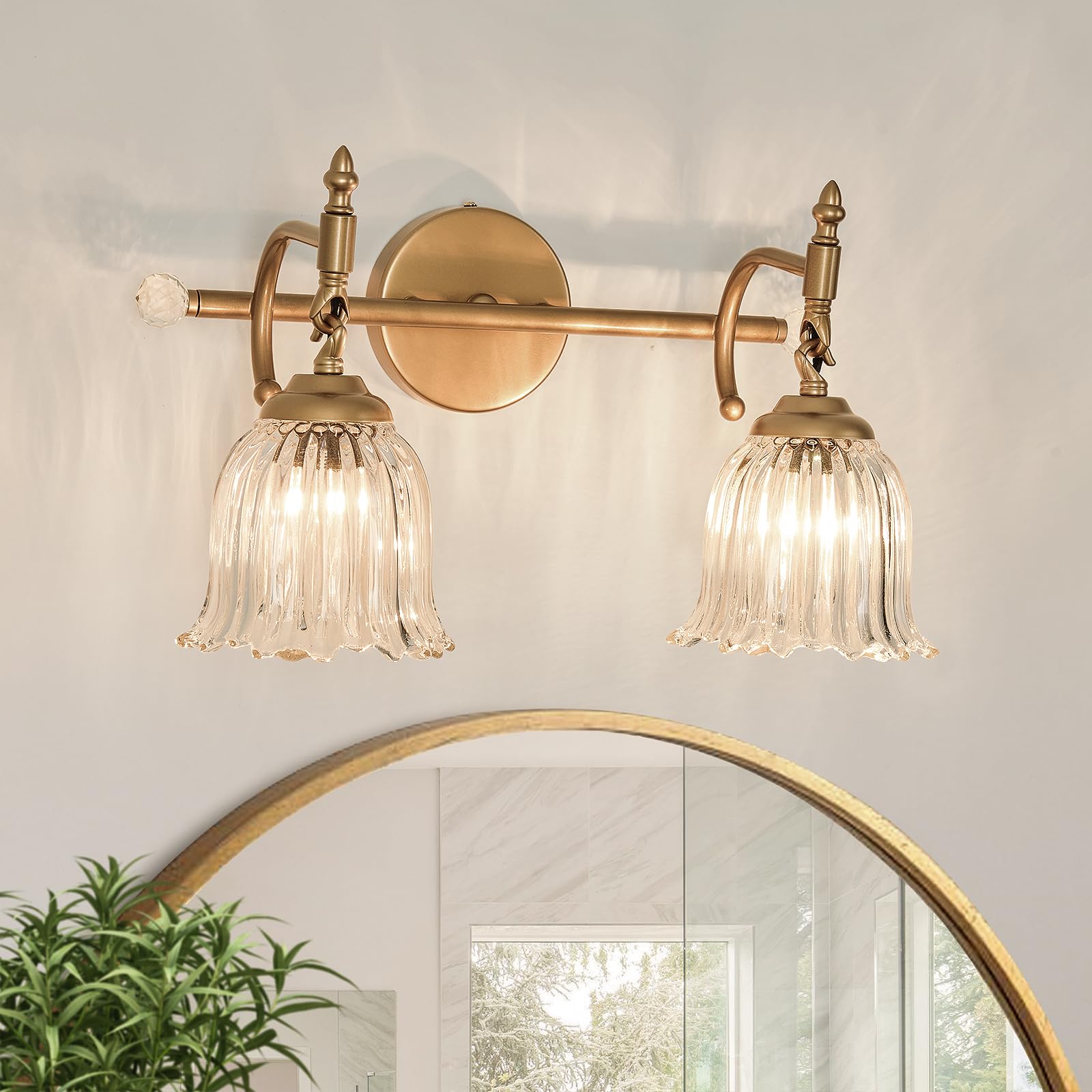 CVKASH 2-Light Bathroom Vanity Light Fixtures Over Mirror