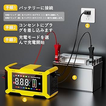 Amazon.co.jp: バッテリー充電器 車／バイク全自動バッテリー