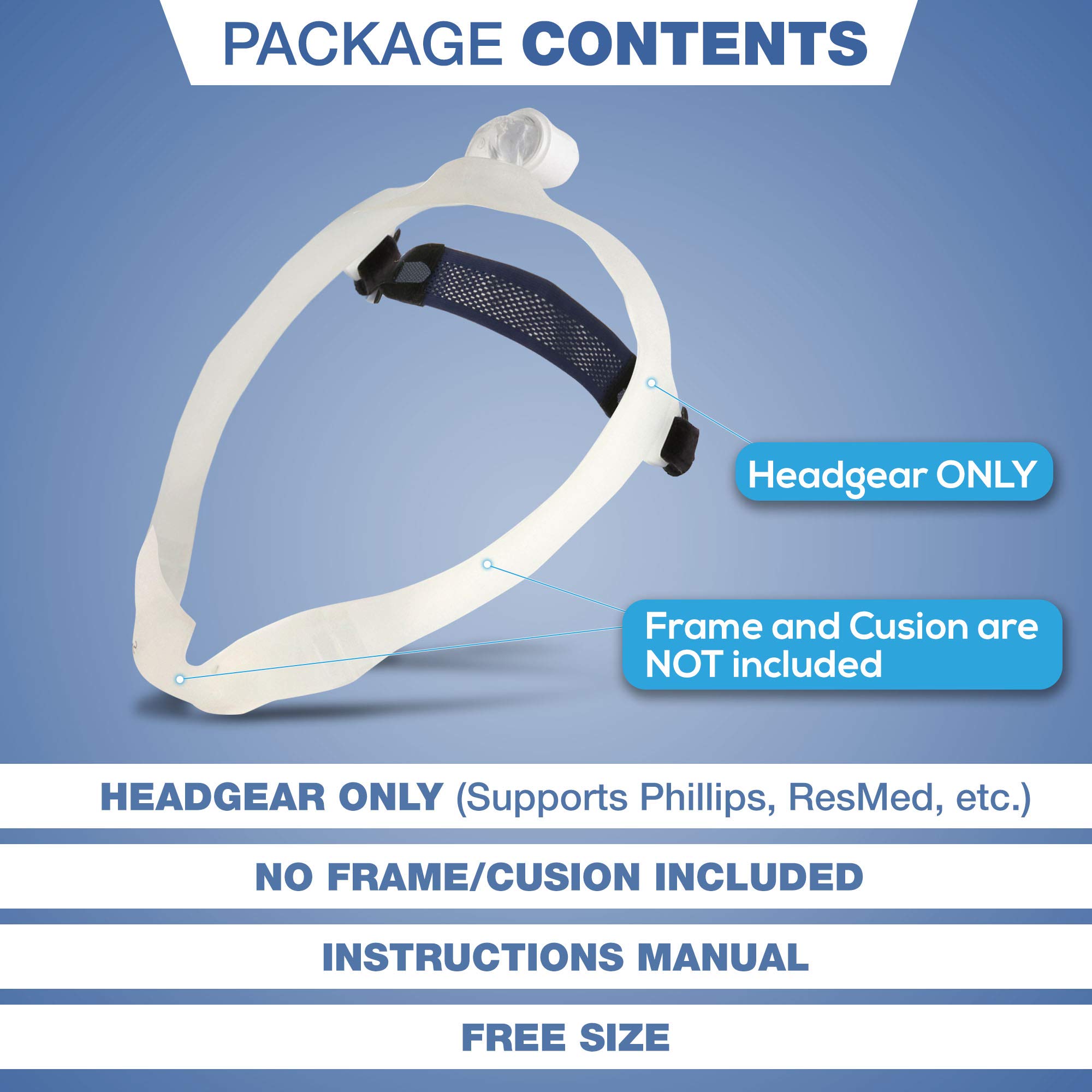 Supotto Belt Perfect Pillow CPAP Headgear Strap(Not Included Masks