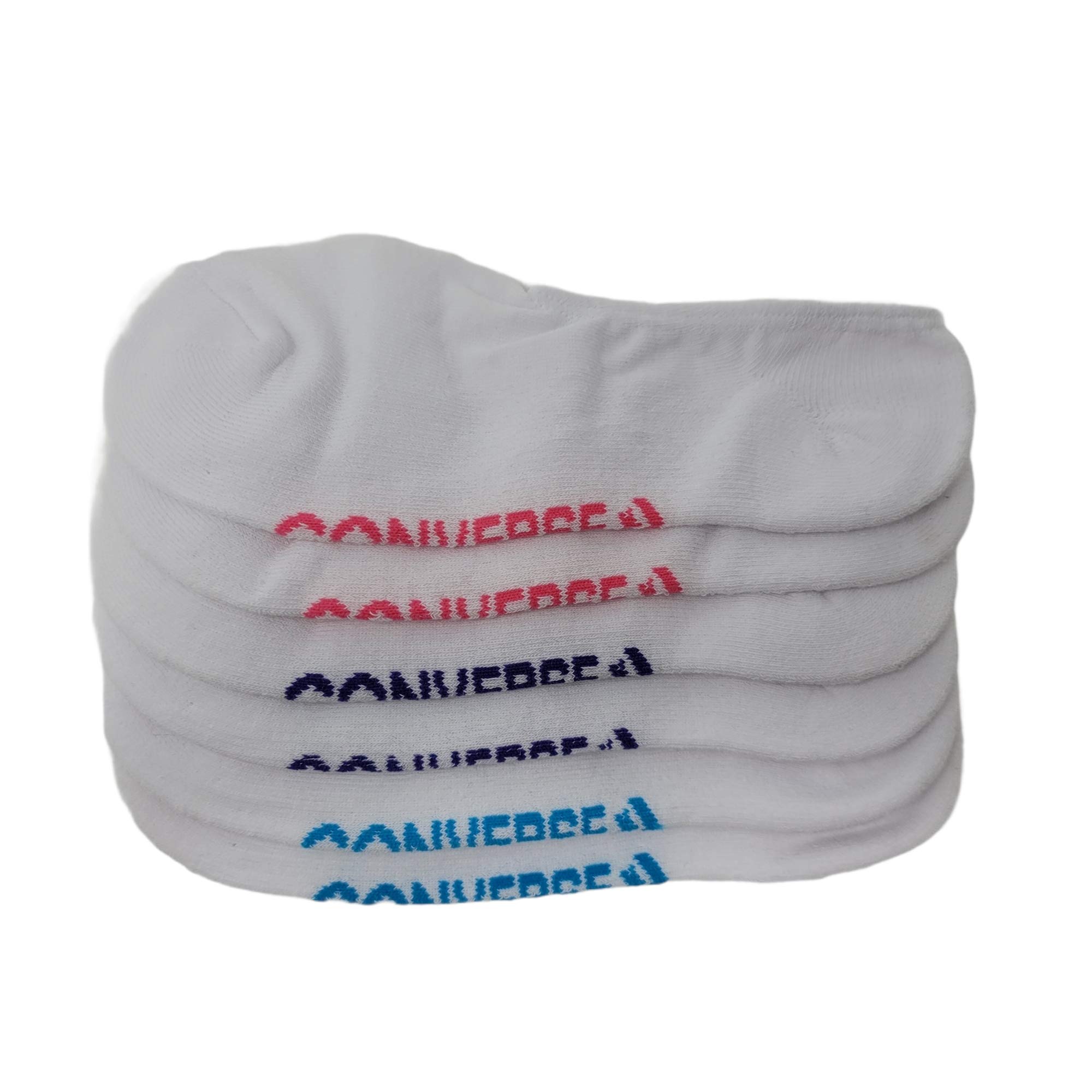 ConverseWomens No Show Socks 3 Pack Half Cushion Ultra Low Made For Chucks Shoe Size 6-10