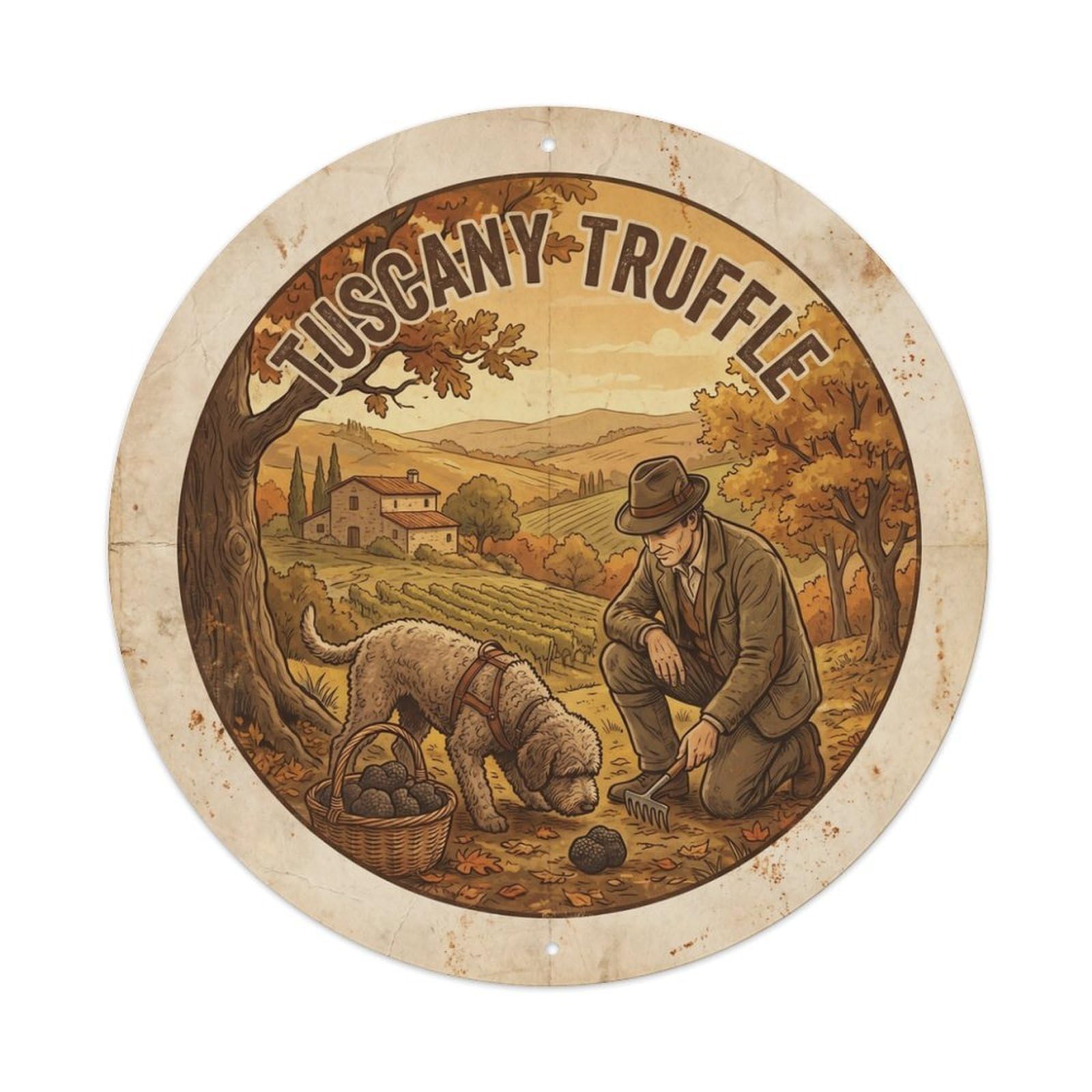 Olhnbad Style Cuisine Culture Tuscany Truffle Travel Classic Metal Tin Sign