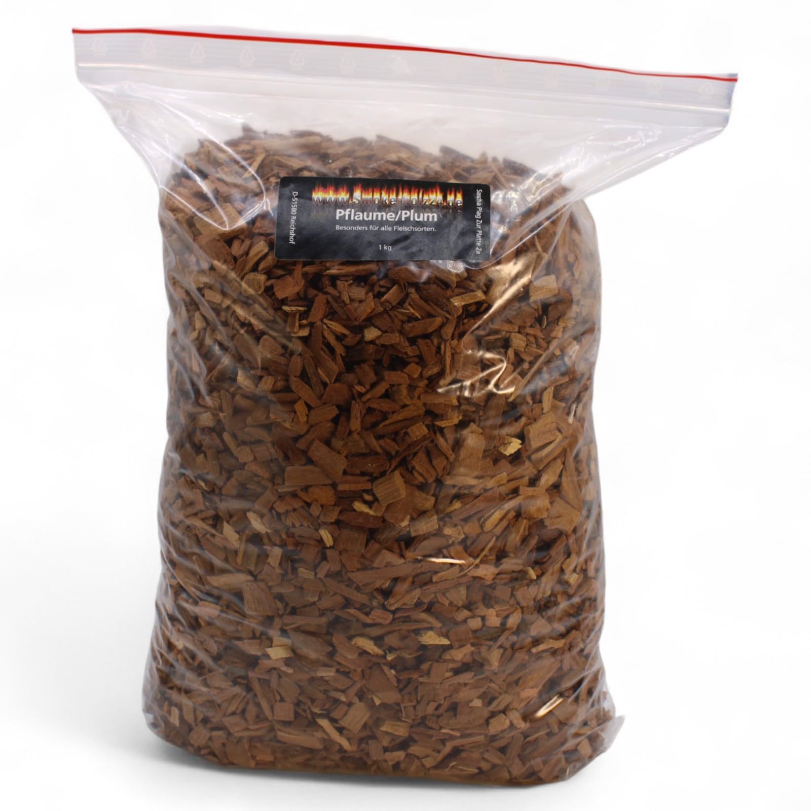 Räucherchips Pflaume 1000g – Fruchtige BBQ-Chips für Rind, Wild & Geflügel, Woodchips 4–10 mm für Smoker & Grill
