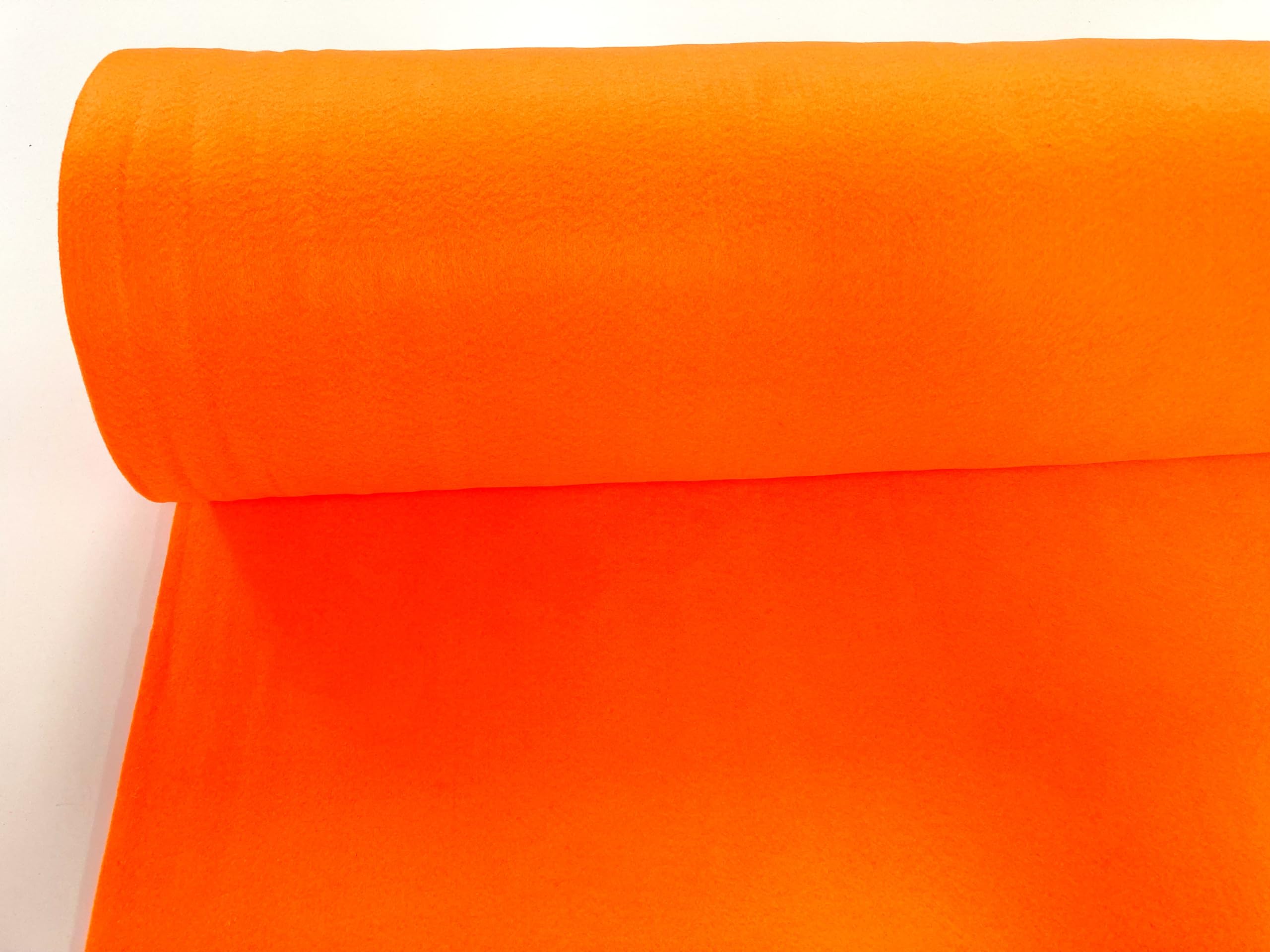 Felt Fabric Plain Colour Polyester 3 Different Sizes: A4 Sheets/Half metre/Metre 90cm Wide (Fluorecent Orange, 6 x A4 Sheets) โ image 1